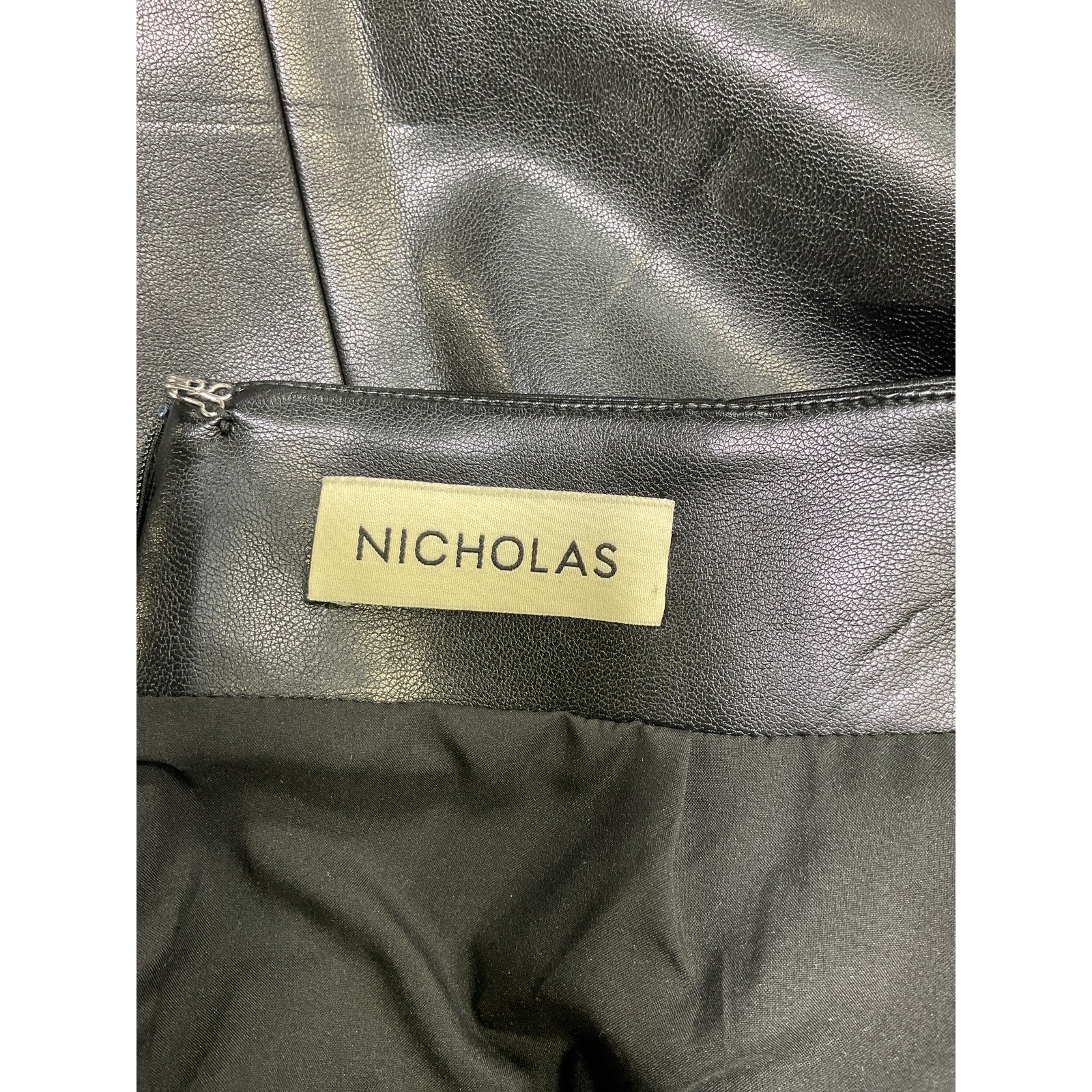 Nicholas 'Enid' Black Faux Leather Maxi Skirt Size 2