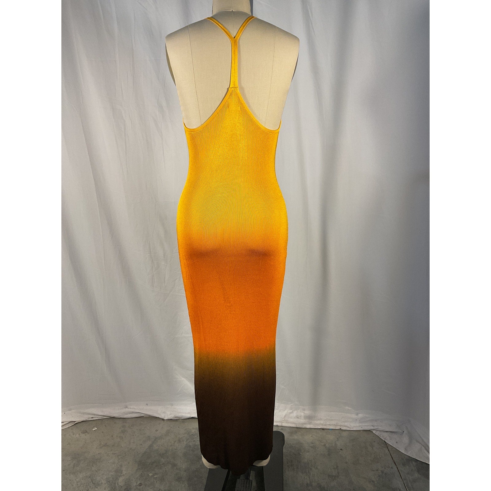Auteur 'Lulu Ombre' Yellow Bar Dress Size S