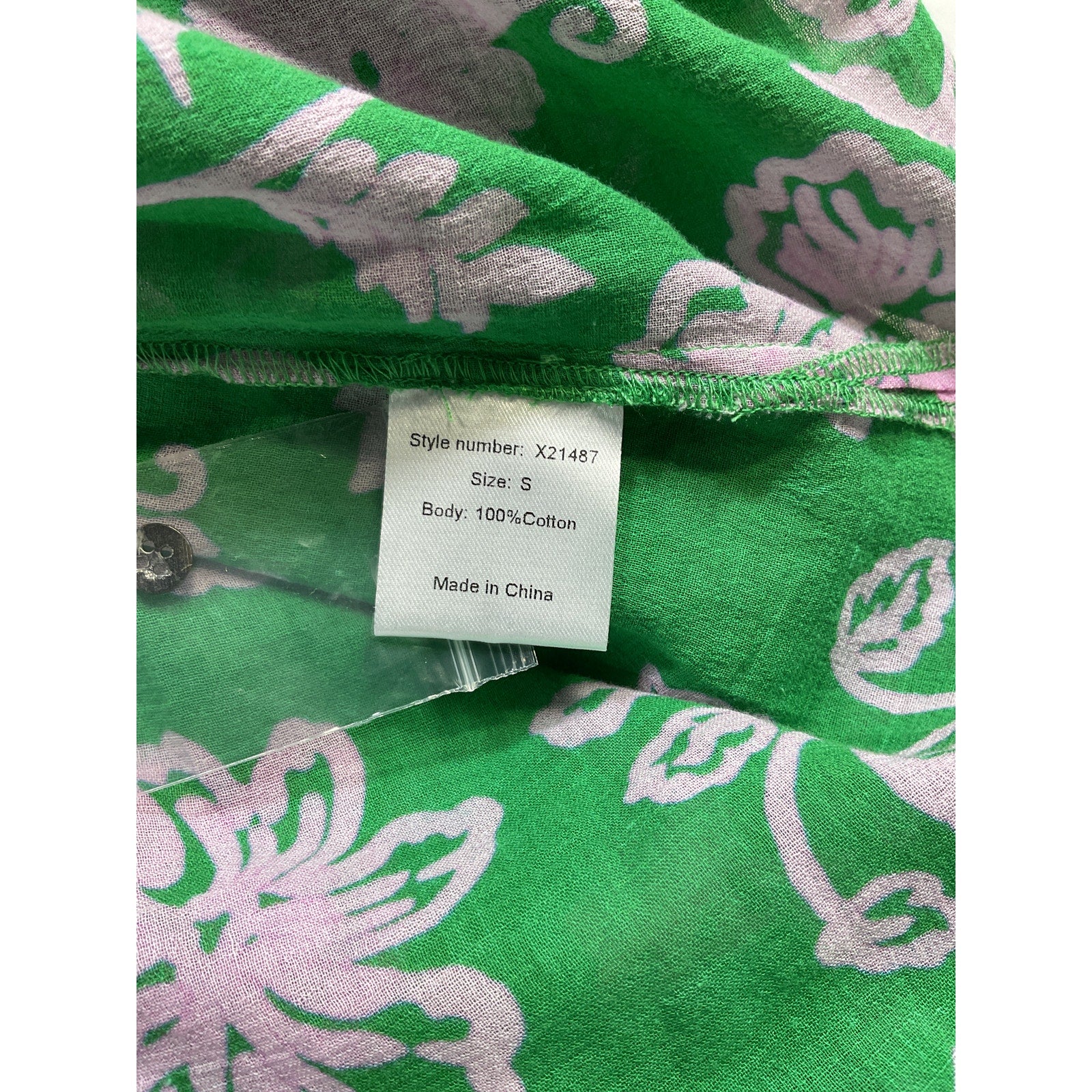 Xirena 'Mykah' Green V Neck 3/4 Sleeve Floral Print Dress Size S