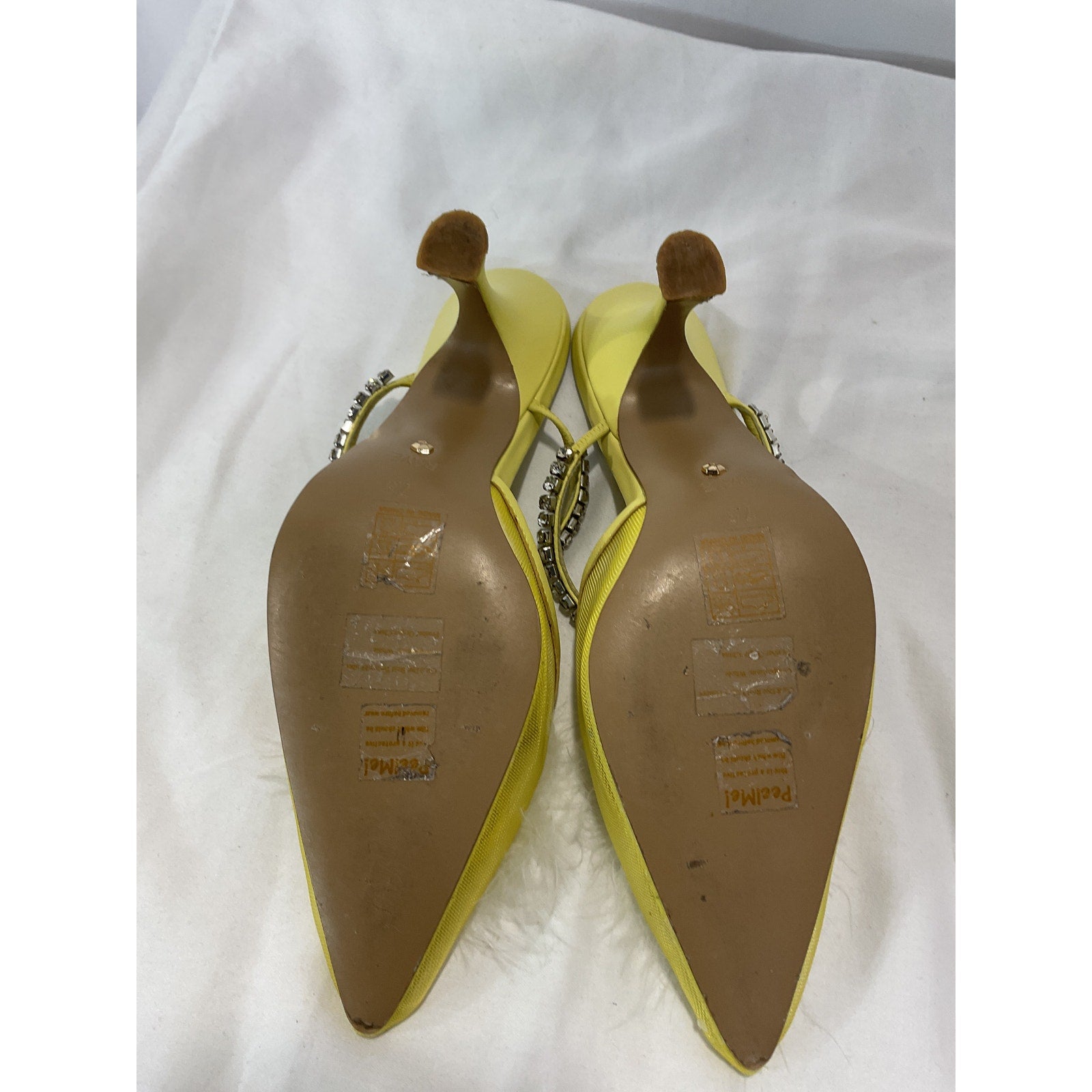 Raye 'Duke' Yellow Heel Mule Size 7.5
