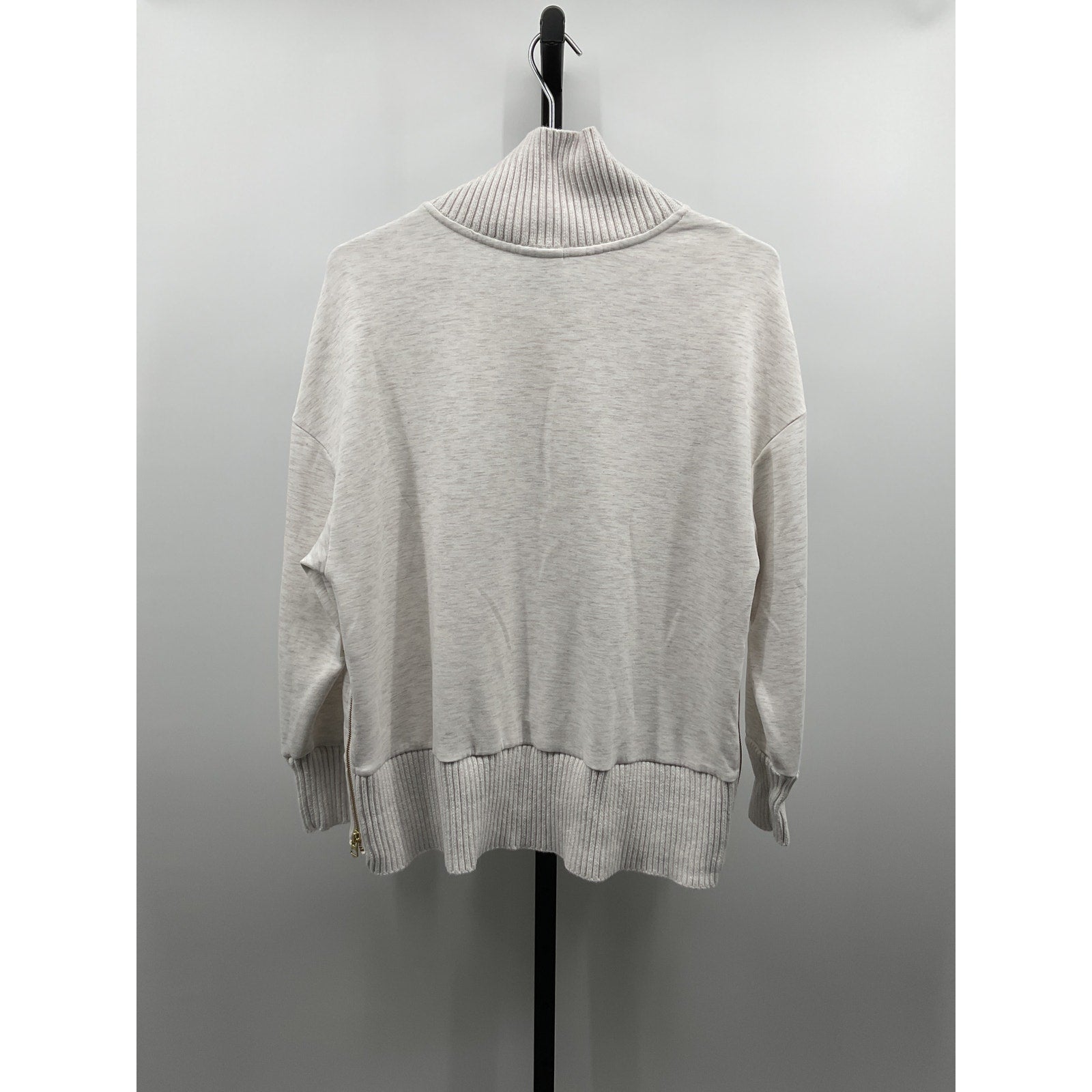 Varley 'Barker' White Viscose High Neck Sweatshirt Size XS