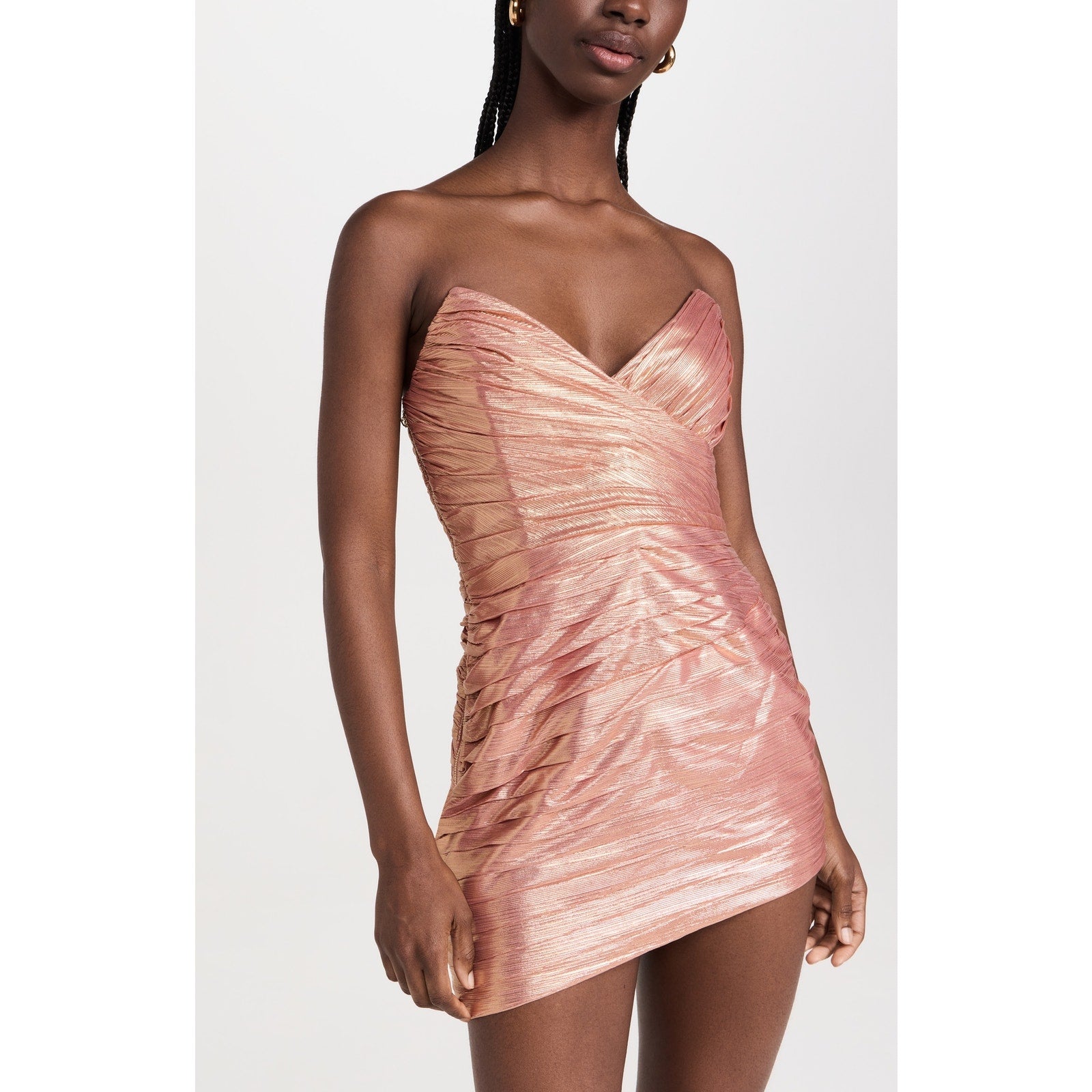 Retrof�te 'Nala' Pink Asymmetrical Strapless Sleeveless Dress Size S