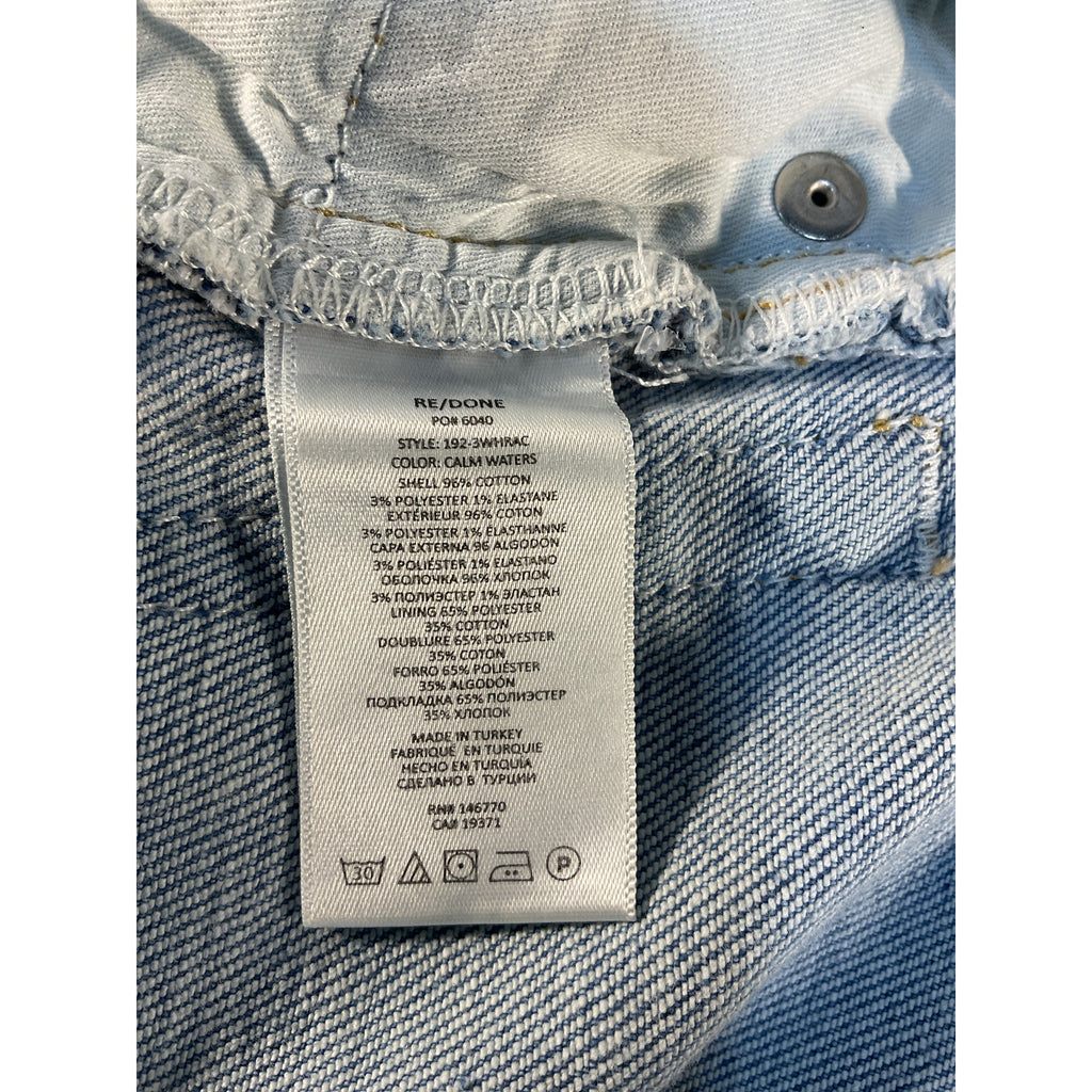 Re/Done '90s' Blue High-Rise Ankle Crop Denim Jeans Size 26