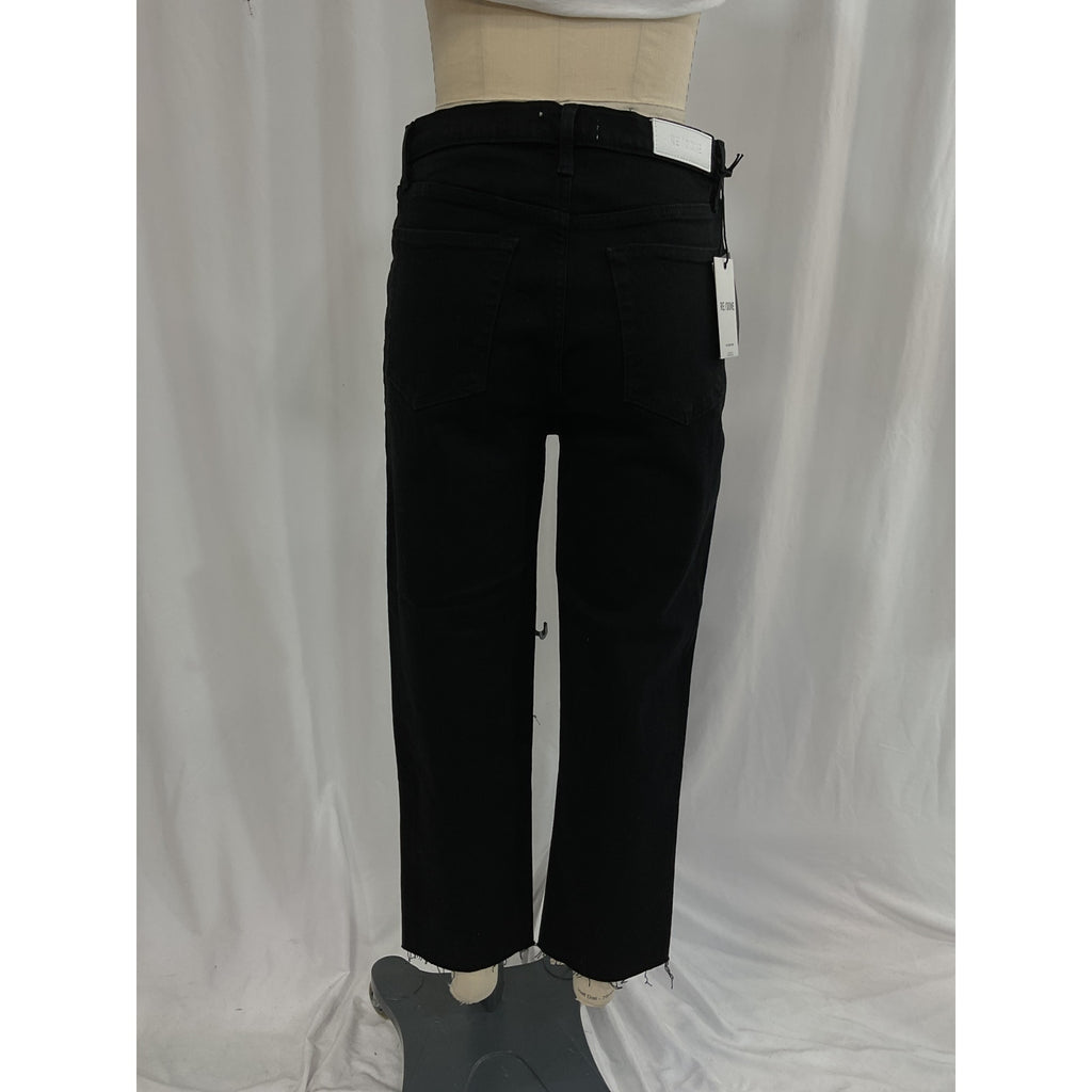 Re/Done '70's' Black Stove Pipe Denim Jeans Size 30 - NWT
