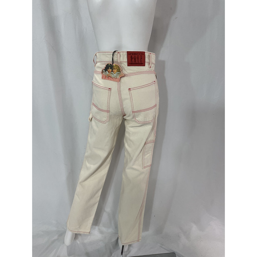 Fiorucci 'Carpenter' White Denim Jeans  Size 25 - NWT