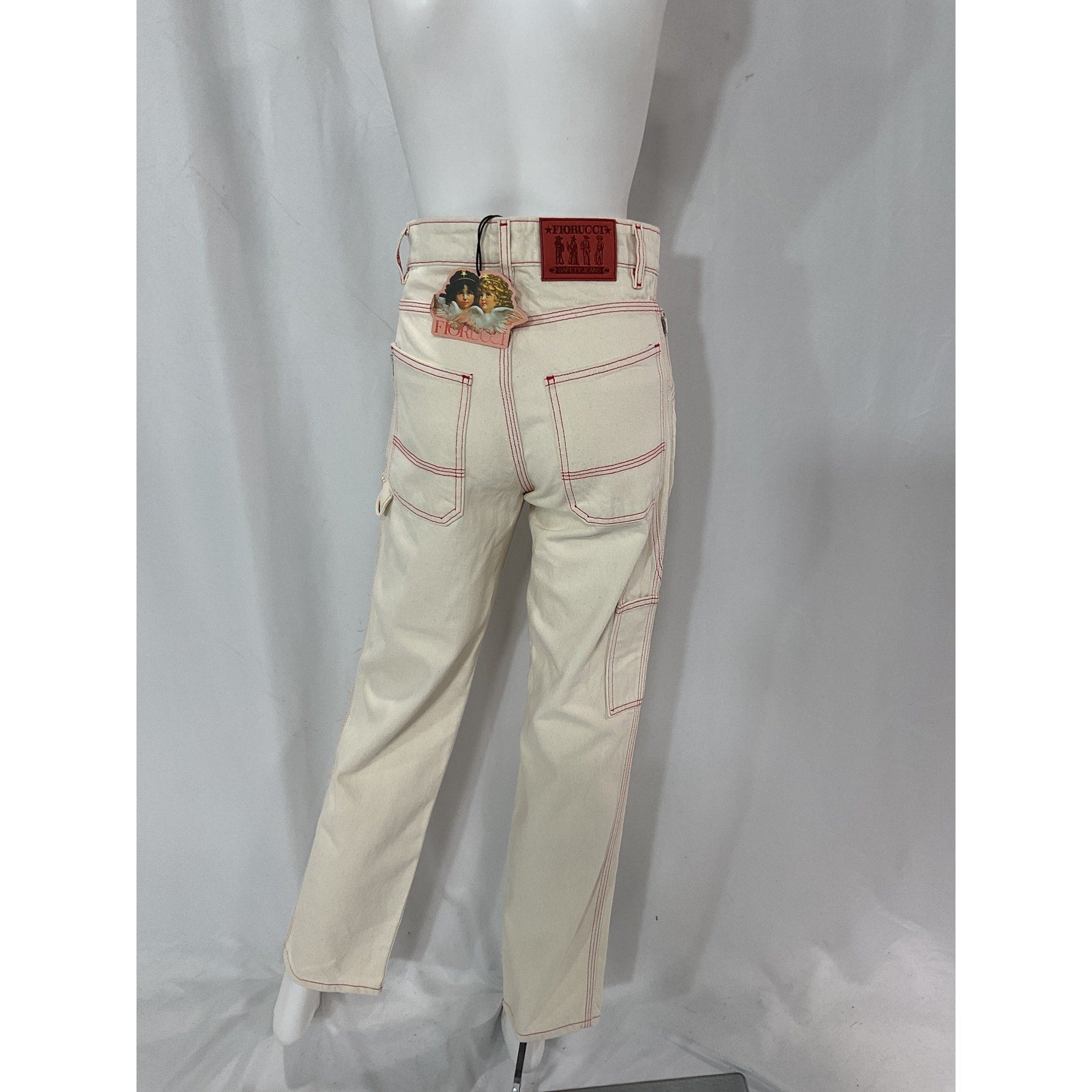 Fiorucci 'Carpenter' White Denim Jeans  Size 25 - NWT