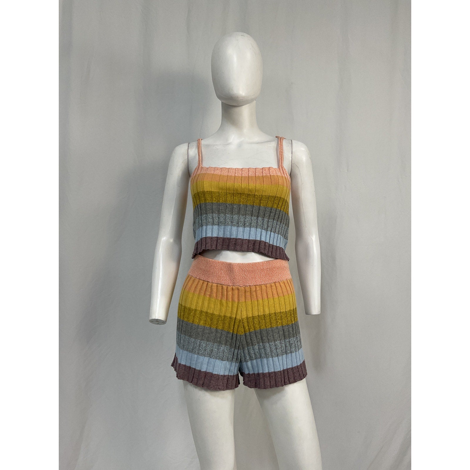 Saylor 'Kiara' Yellow Linen Top & Shorts Set Size S