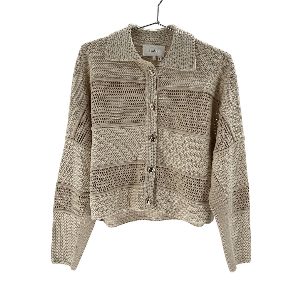 Ba&Sh 'Val' Beige Cotton Cardigan Size L