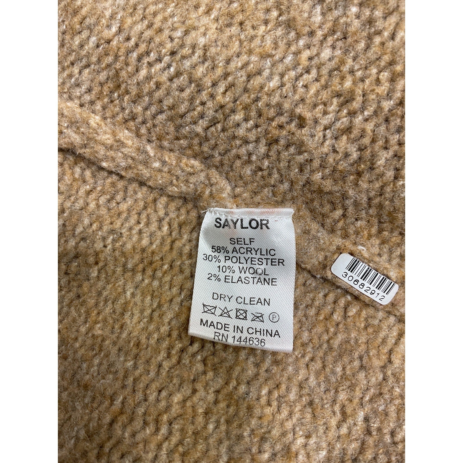 Saylor 'Angelle' Brown Acrylic Sweater Dress Size XS