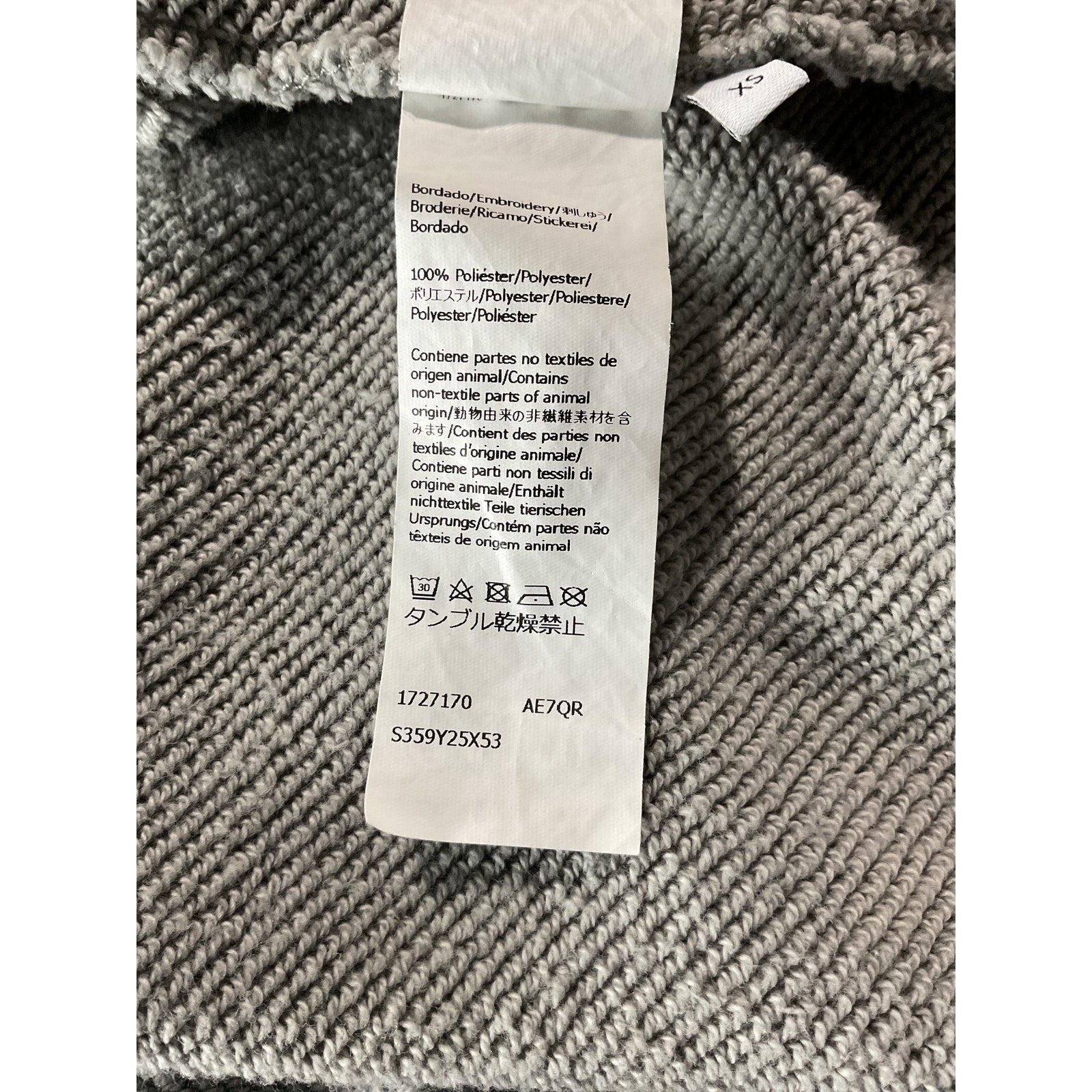Loewe 'Flamenco' Grey Cotton Hoodie Size XS