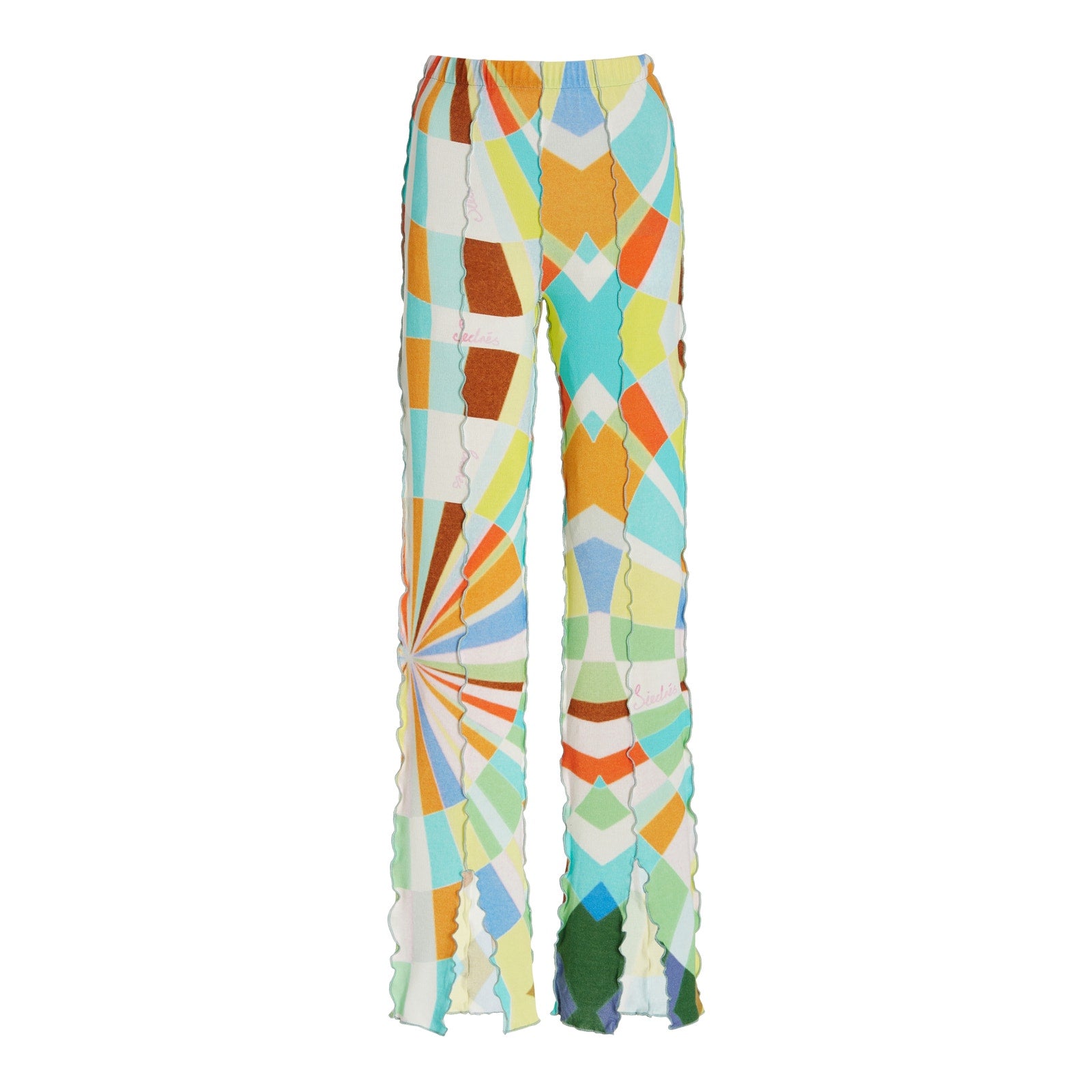 Siedr�s 'Kaleidescope' Blue Print Jersey Slim-Leg Pants Size XS