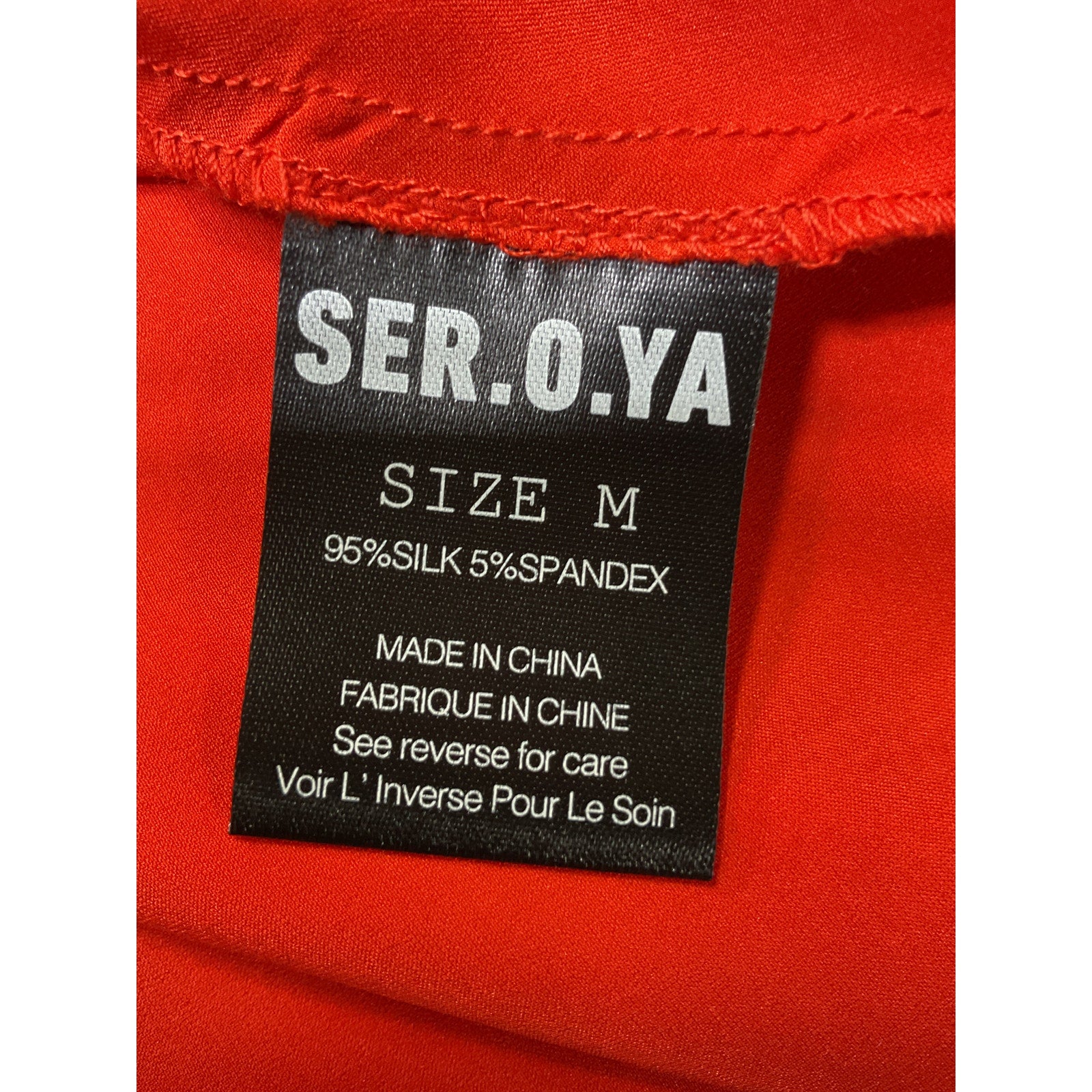 Ser.O.Ya 'Clever' Orange Silk Mini Dress Size M