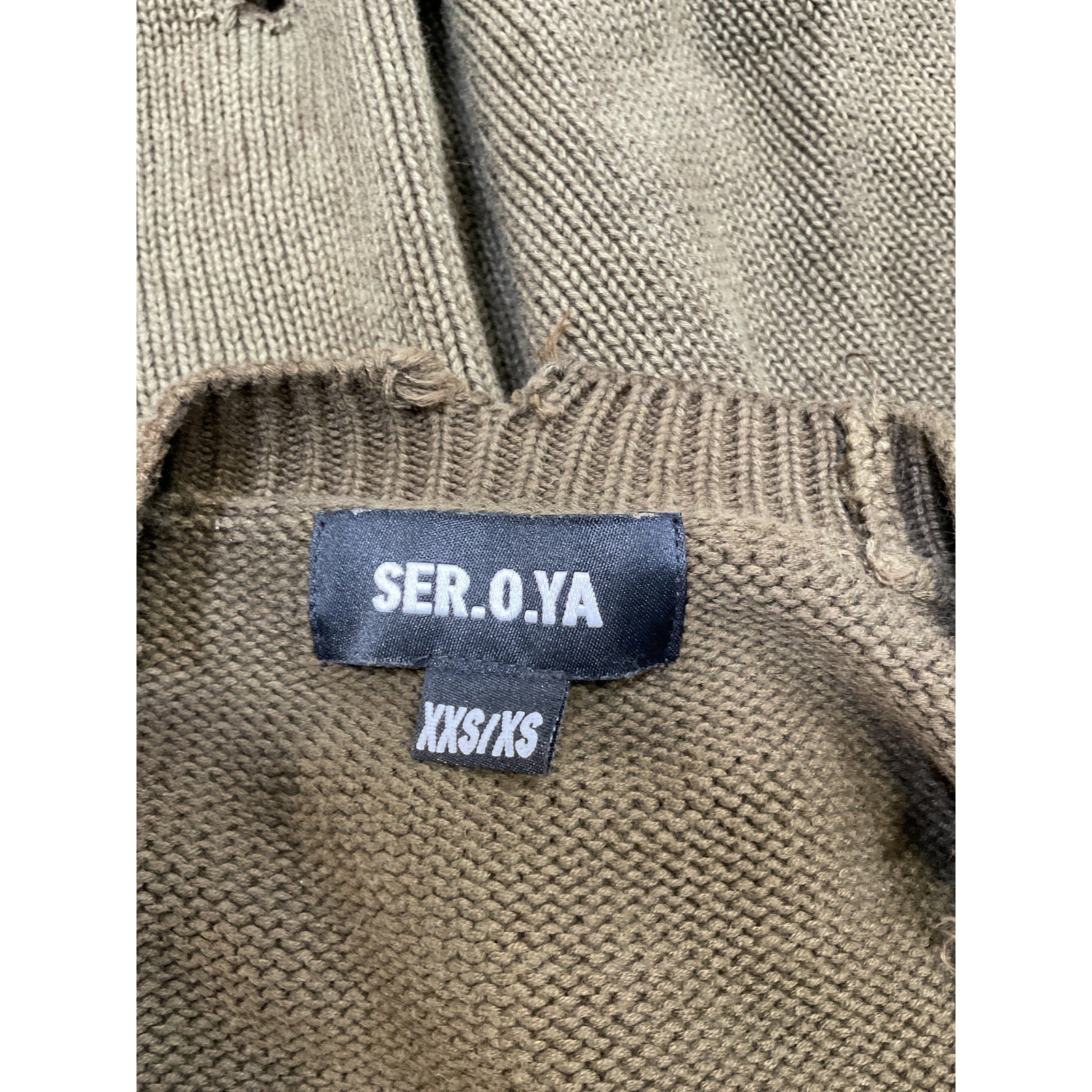 Ser.O.Ya 'Ari' Green Cotton Cardigan Size XXS