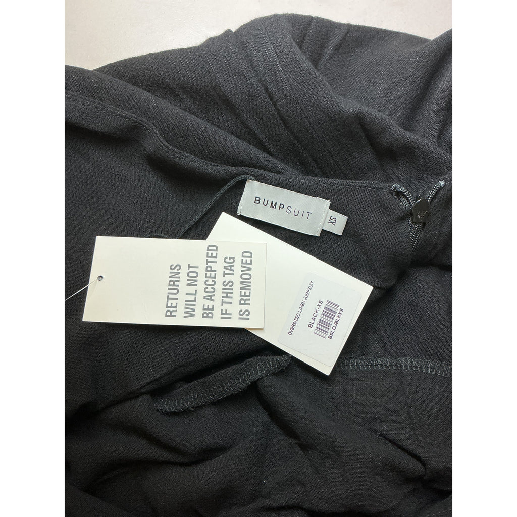 Bumpsuit Linen Black Viscose Maternity Jumpsuit Size XS - NWT