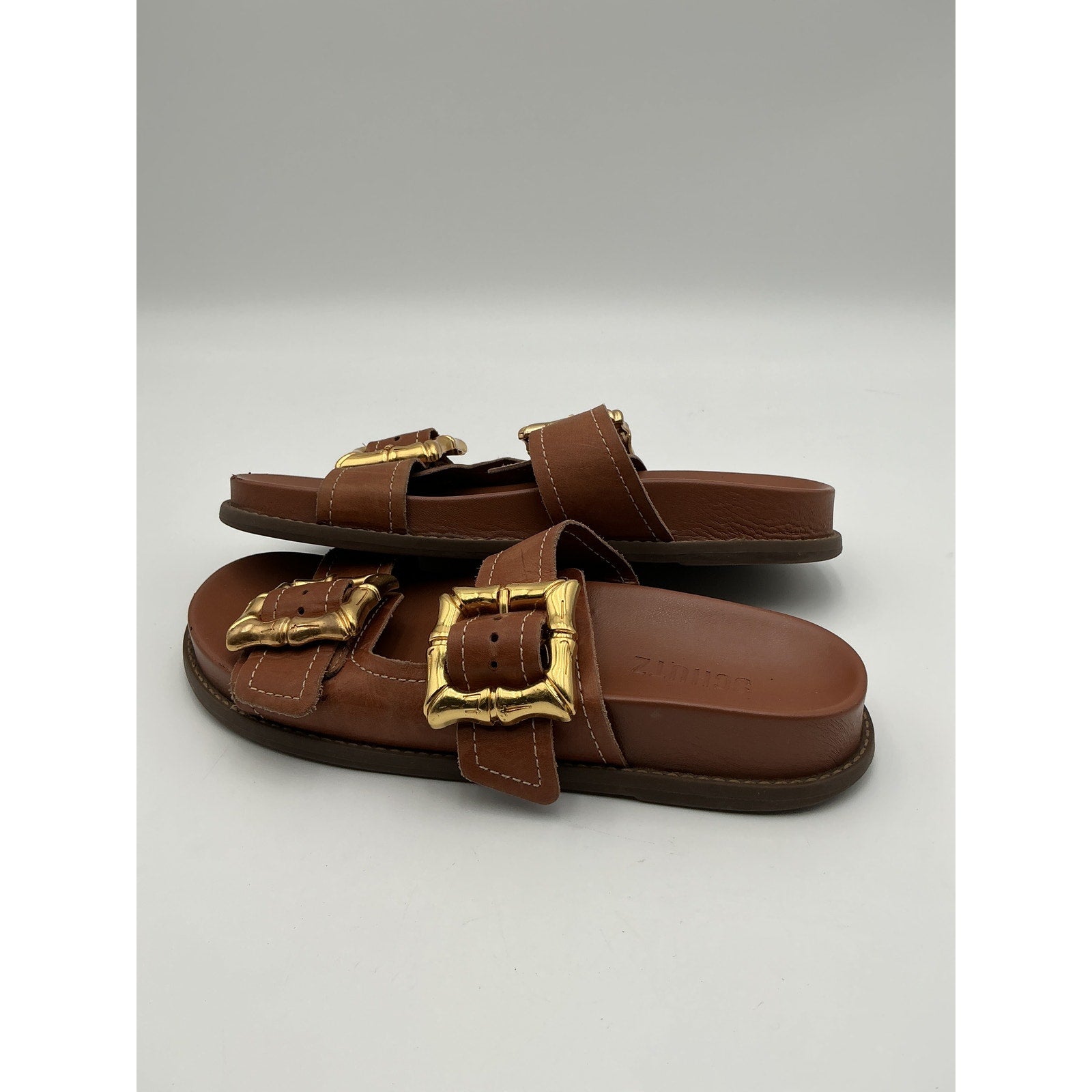 Schutz 'Enola' Brown Leather Sporty Sandal Size 7.5