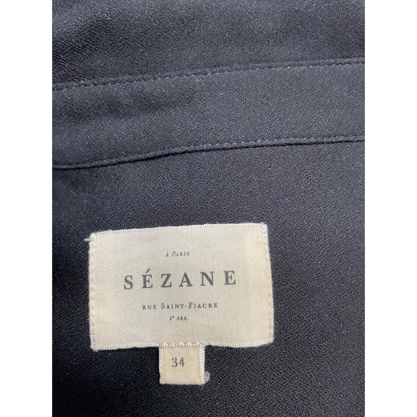 Sézane 'Jeannette' Black Polyester Dress Size 34