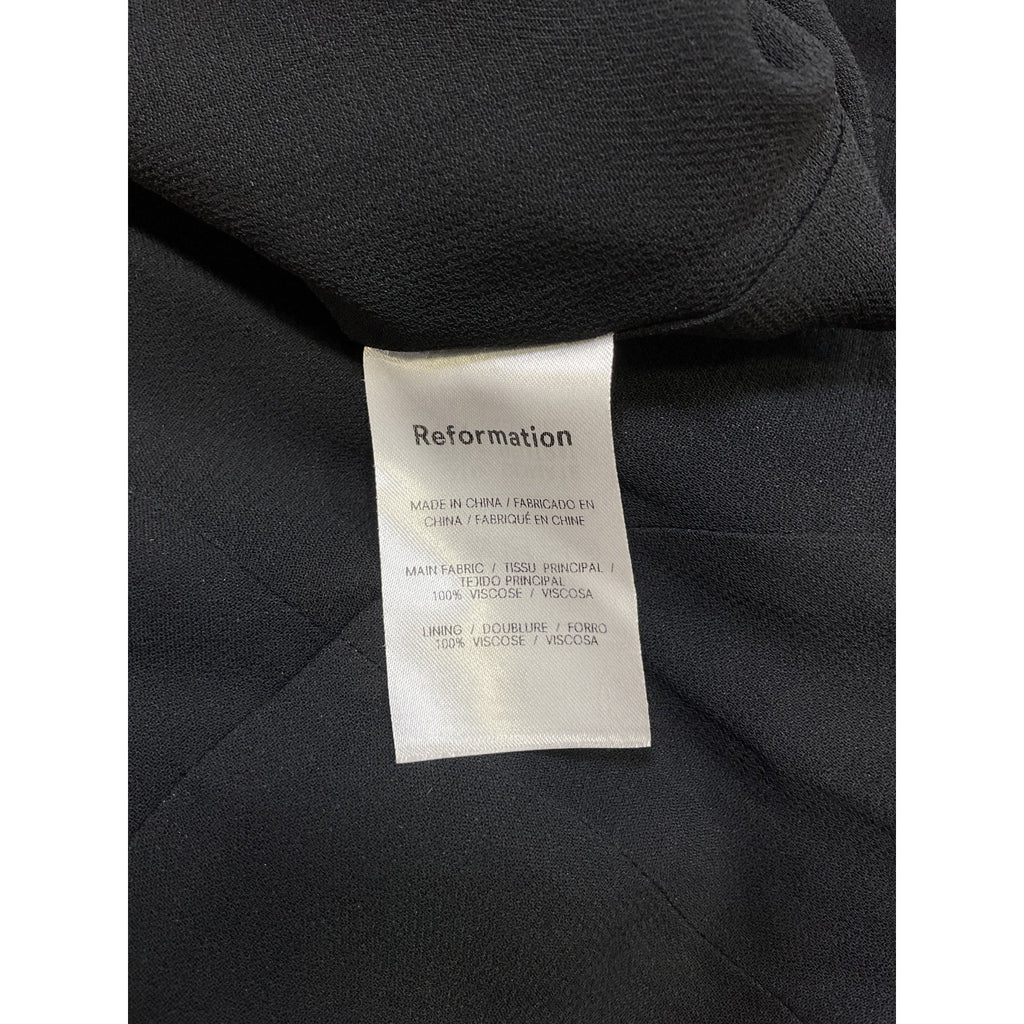 Reformation 'Alfred' Black Viscose Jumpsuit Size 8