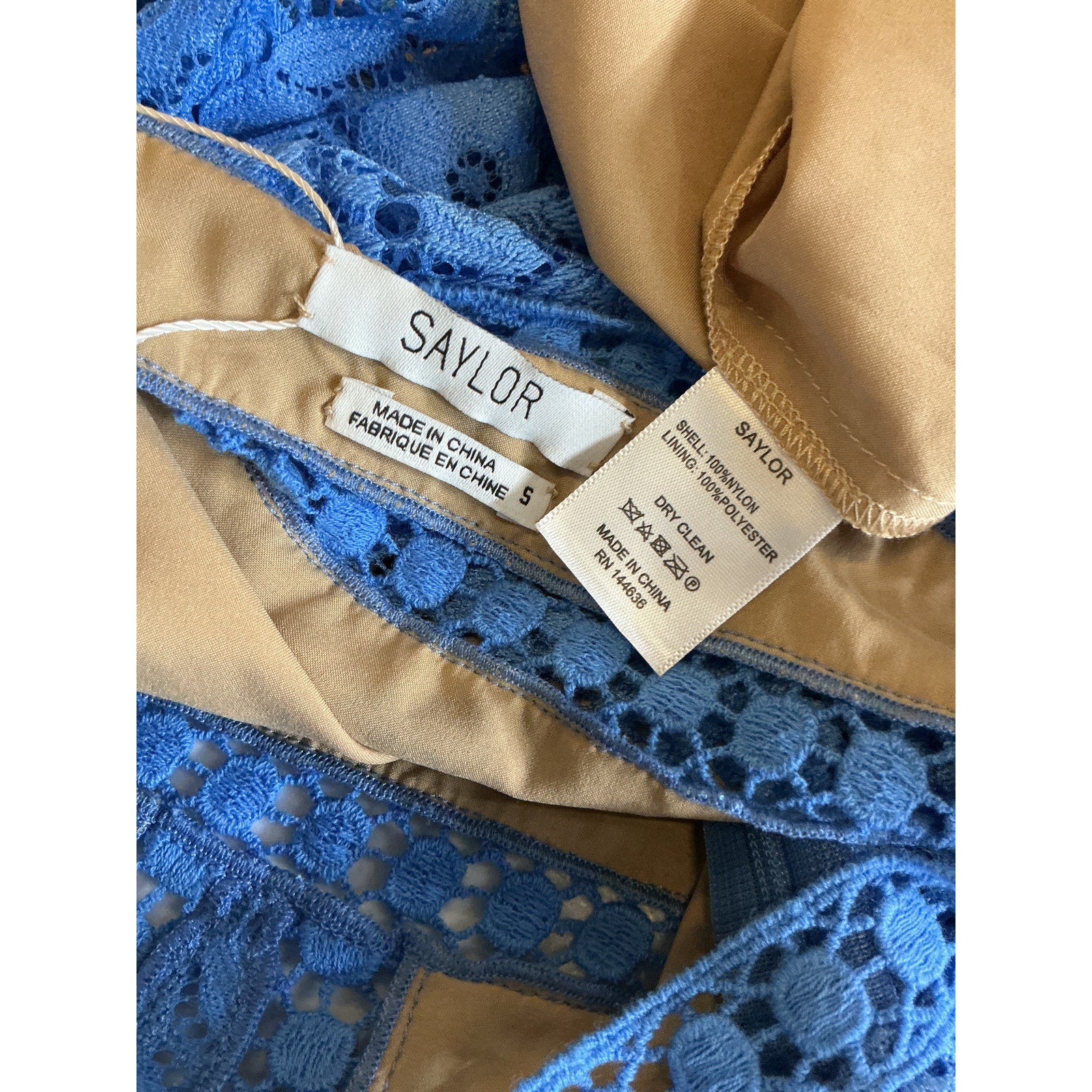 Saylor 'Darian' Blue Nylon Dress Size S