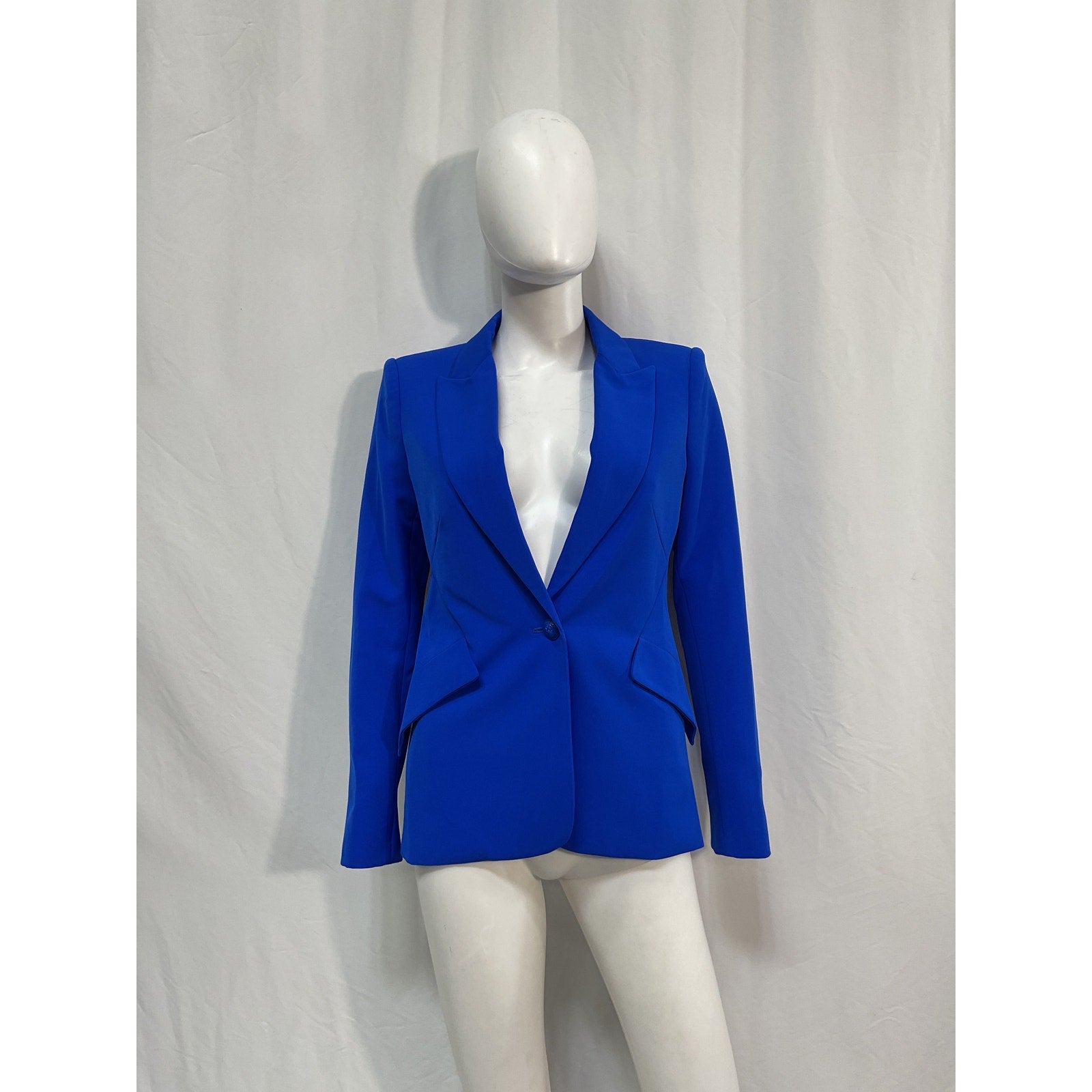 L'Agence 'Chamberlain' Blue Polyester Blazer Size 2