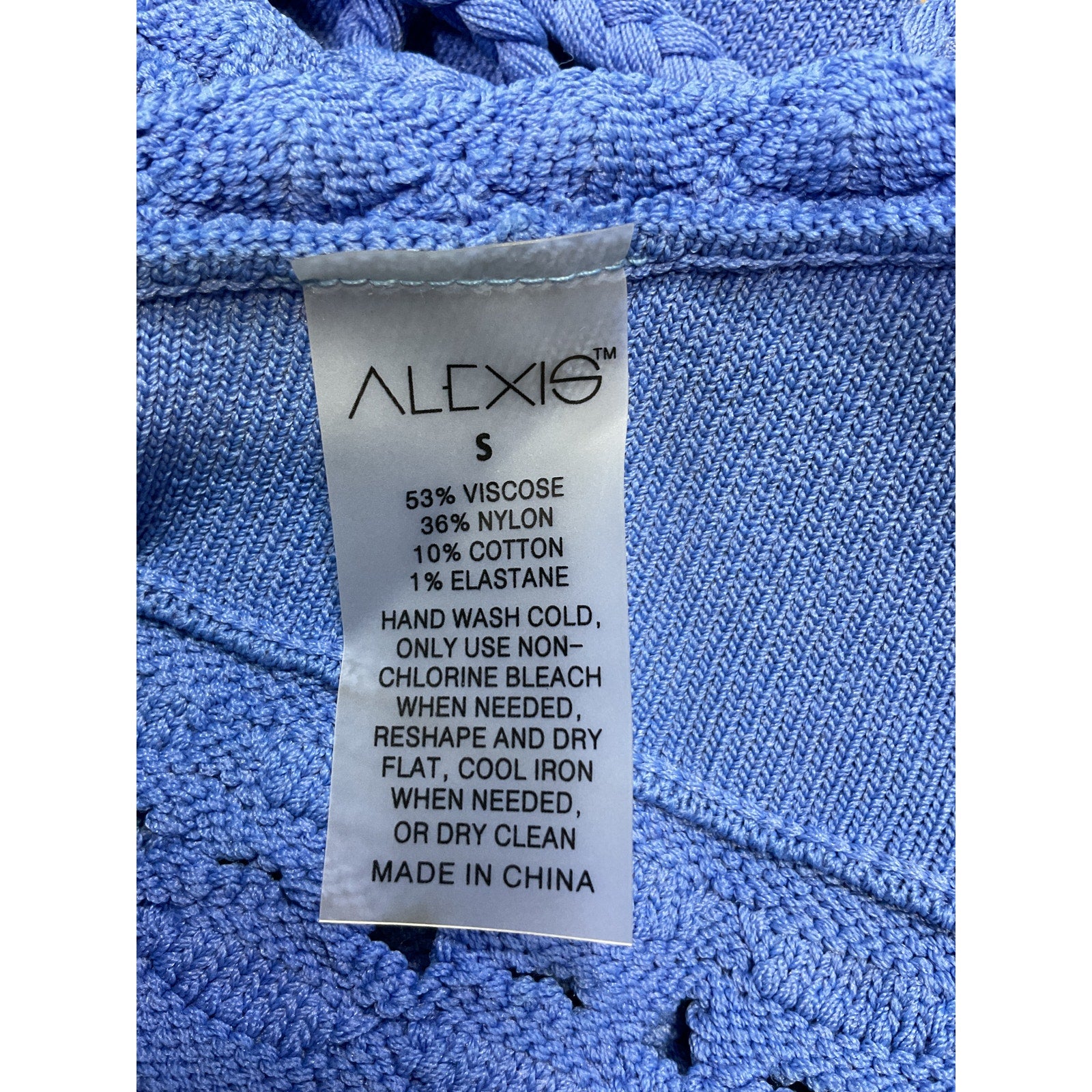Alexis 'Buras' Blue Viscose Top Size S