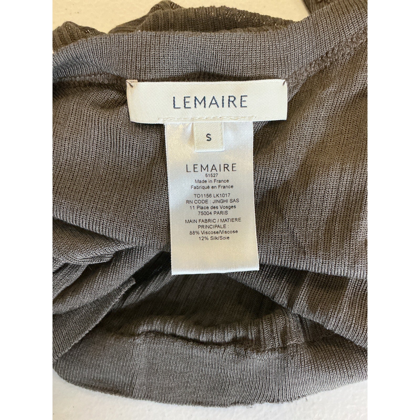 Lemaire Seamless Brown Viscose Ribbed Tank Top Size S