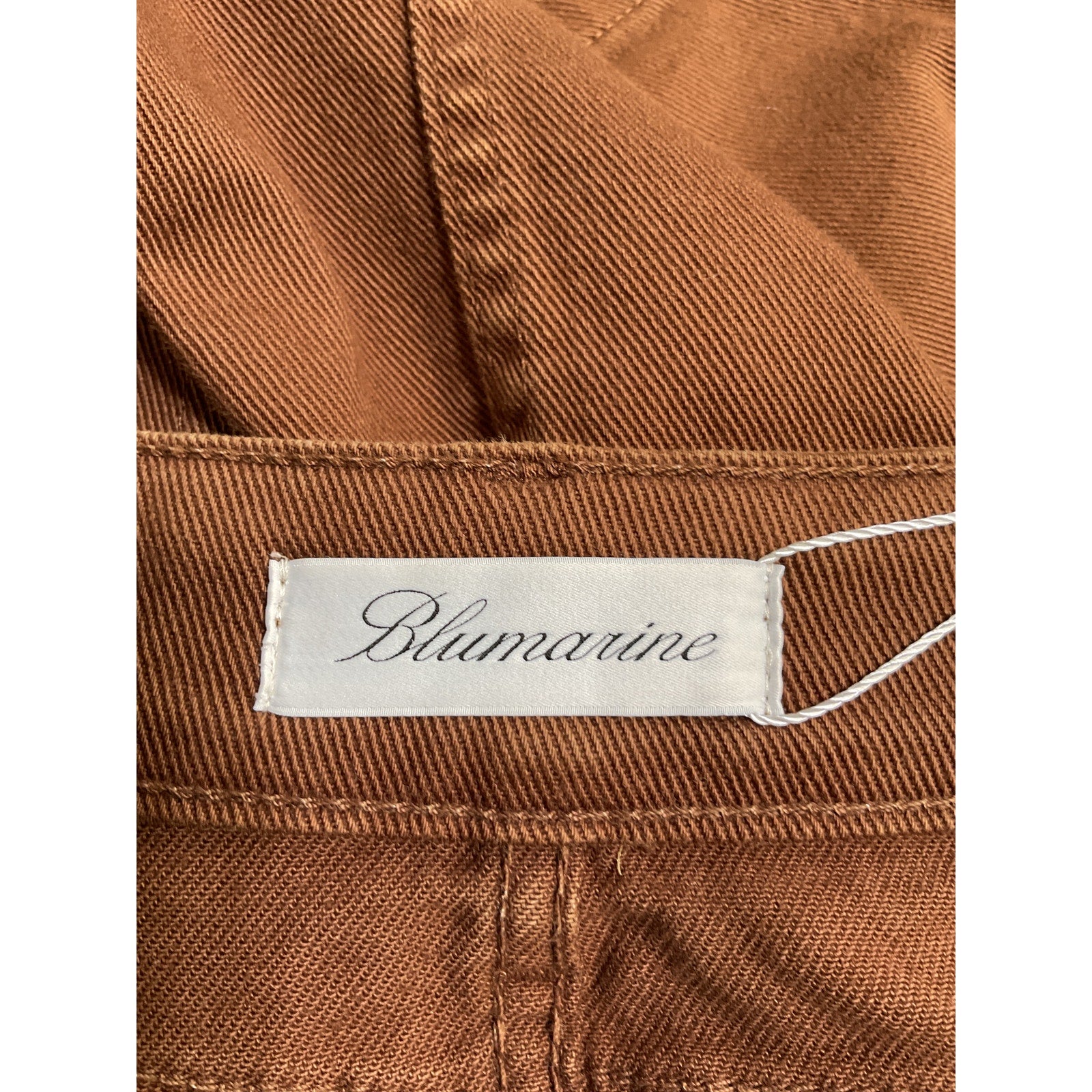 Blumarine Buckle Brown Cotton Mini Skirt Size 4