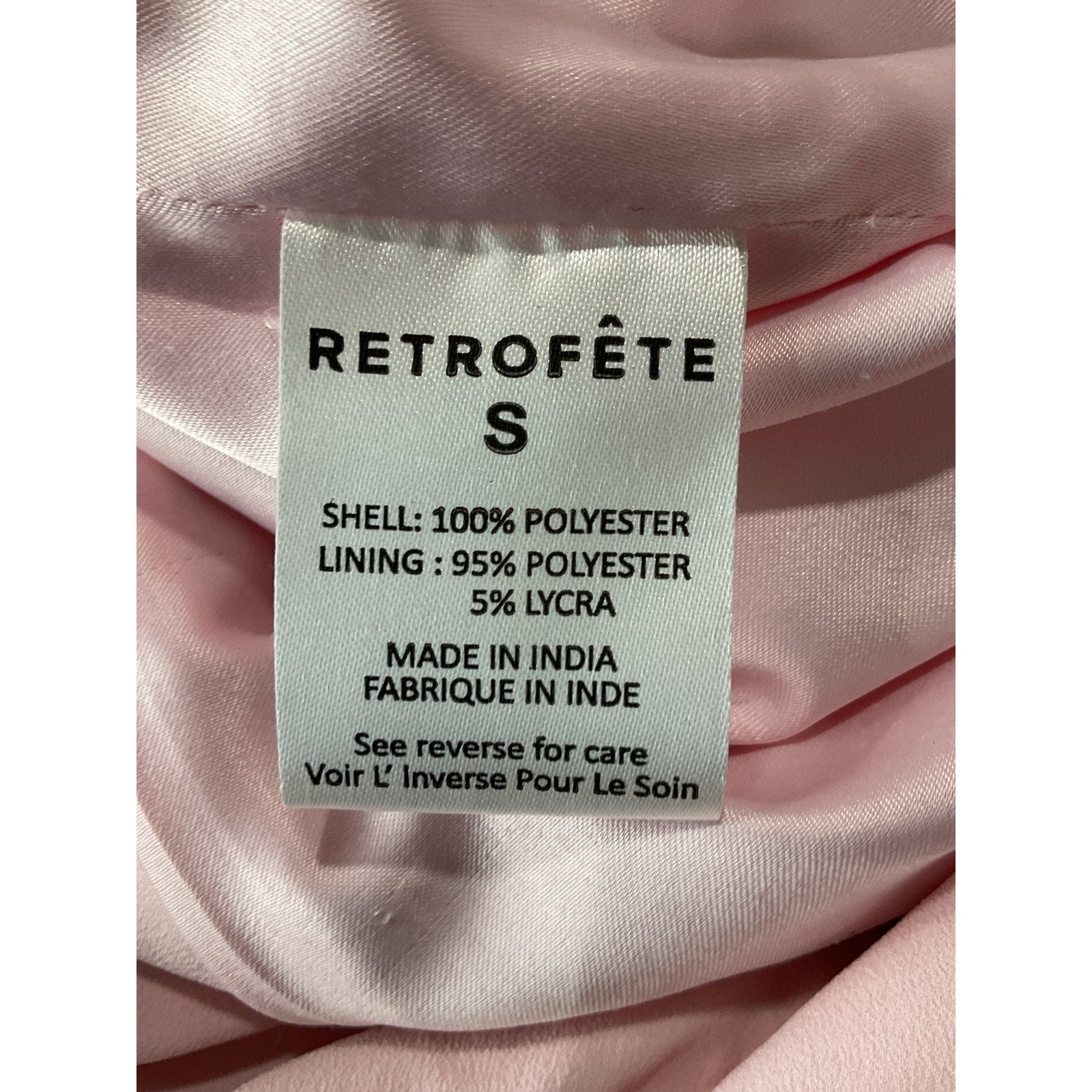Retrofete 'Avalee' Pink Polyester Dress Size S