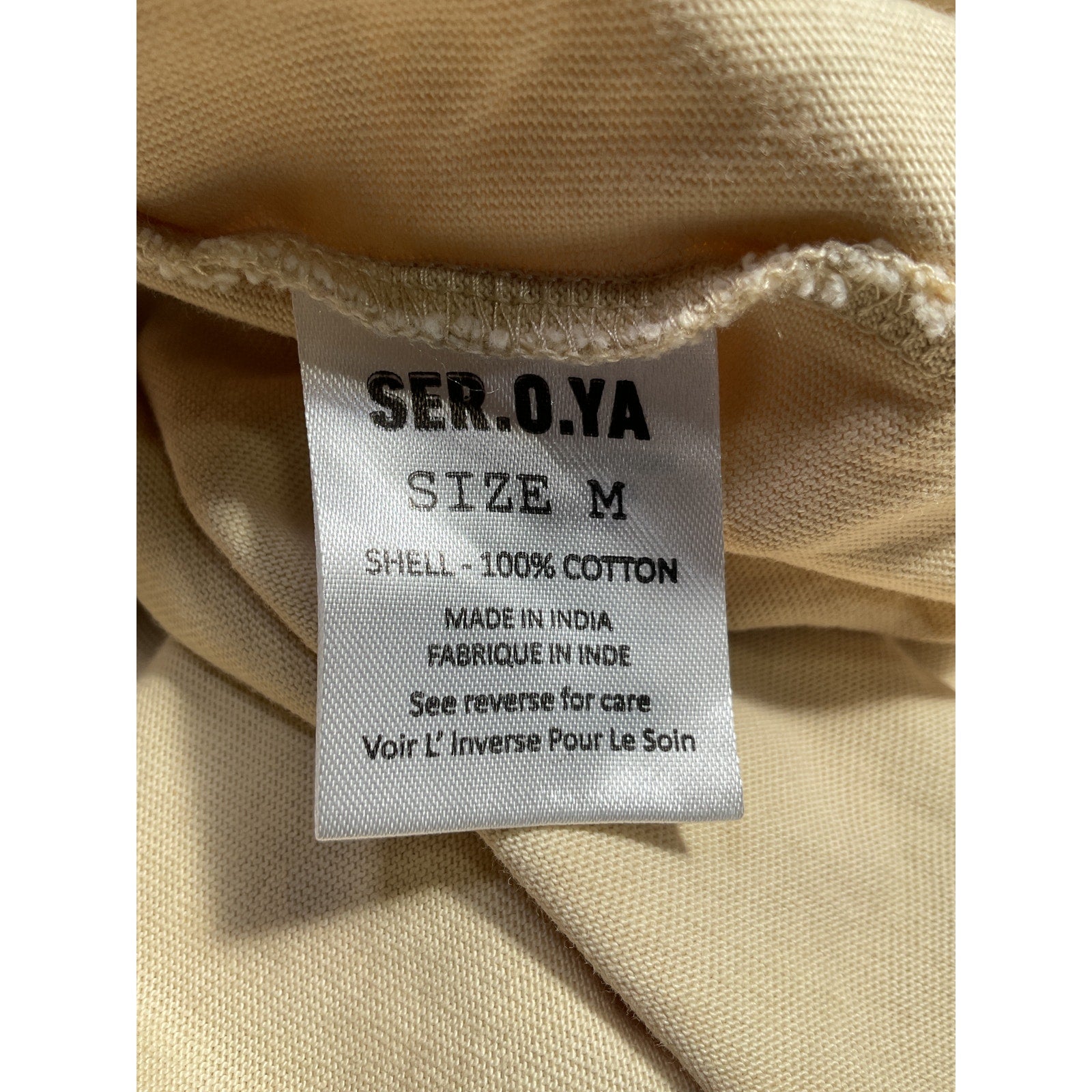 Ser.O.Ya 'Caroline' Tan Cut Out T-Shirt Size M