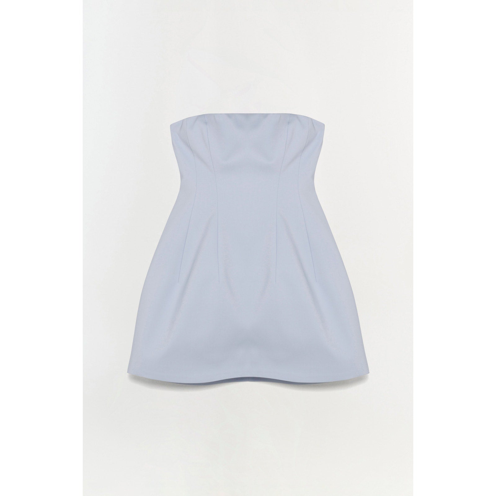 Simkhai 'Arta' Blue Cotton Strapless Mini Dress Size 2