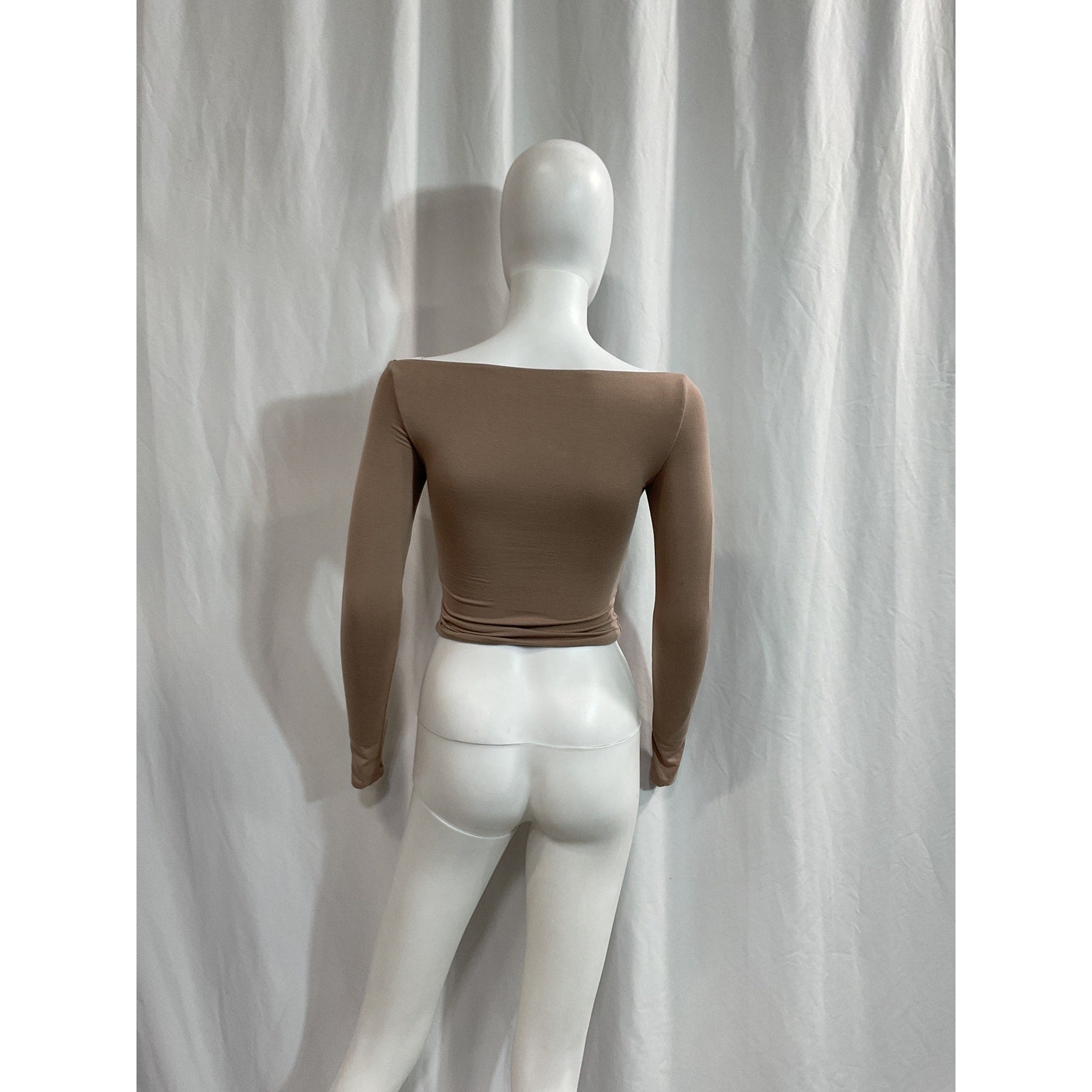 Ser.O.Ya 'Artemis' Beige Front Cut Out Off Shoulder Top Size XS