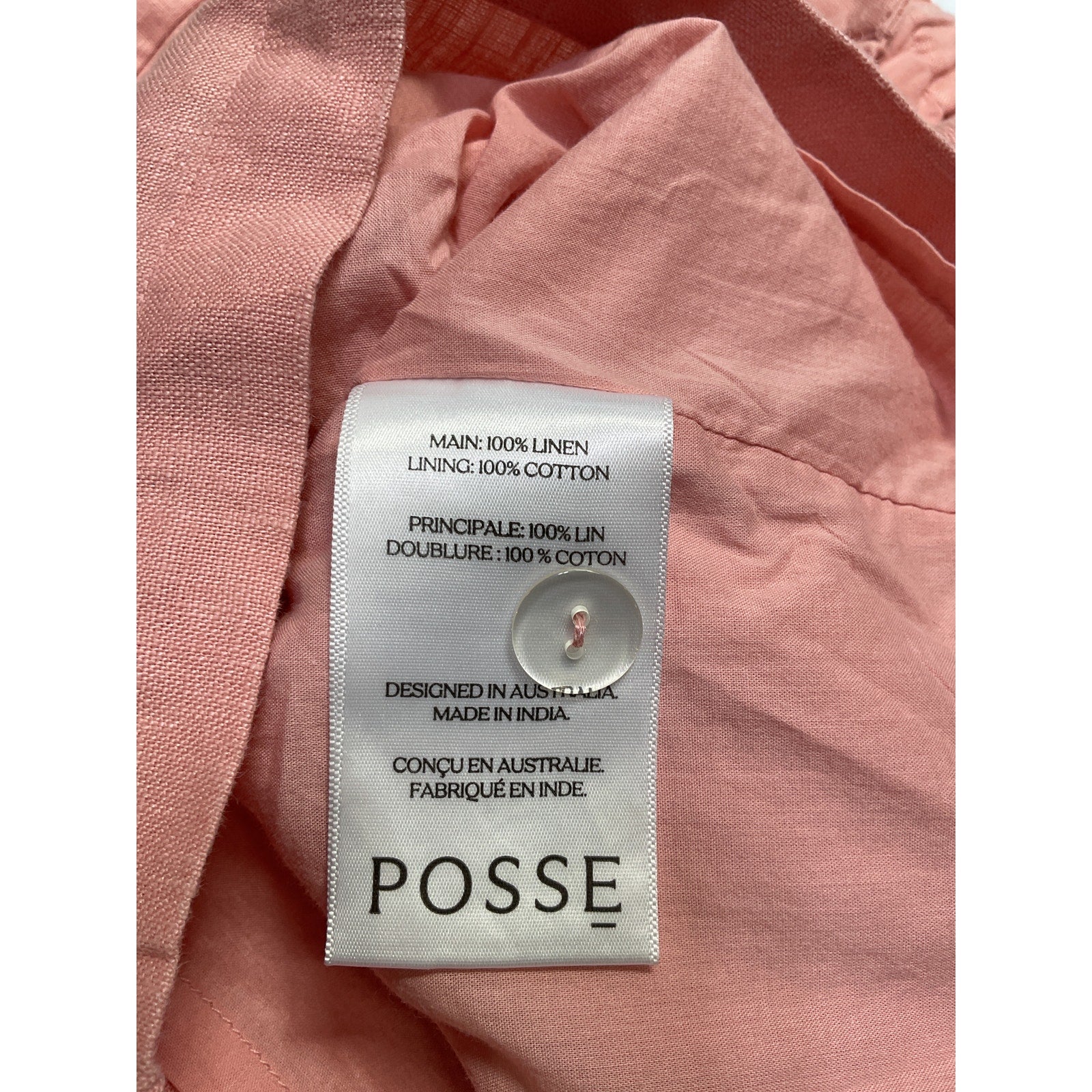 Posse 'Marchello' Pink Linen Short Size S