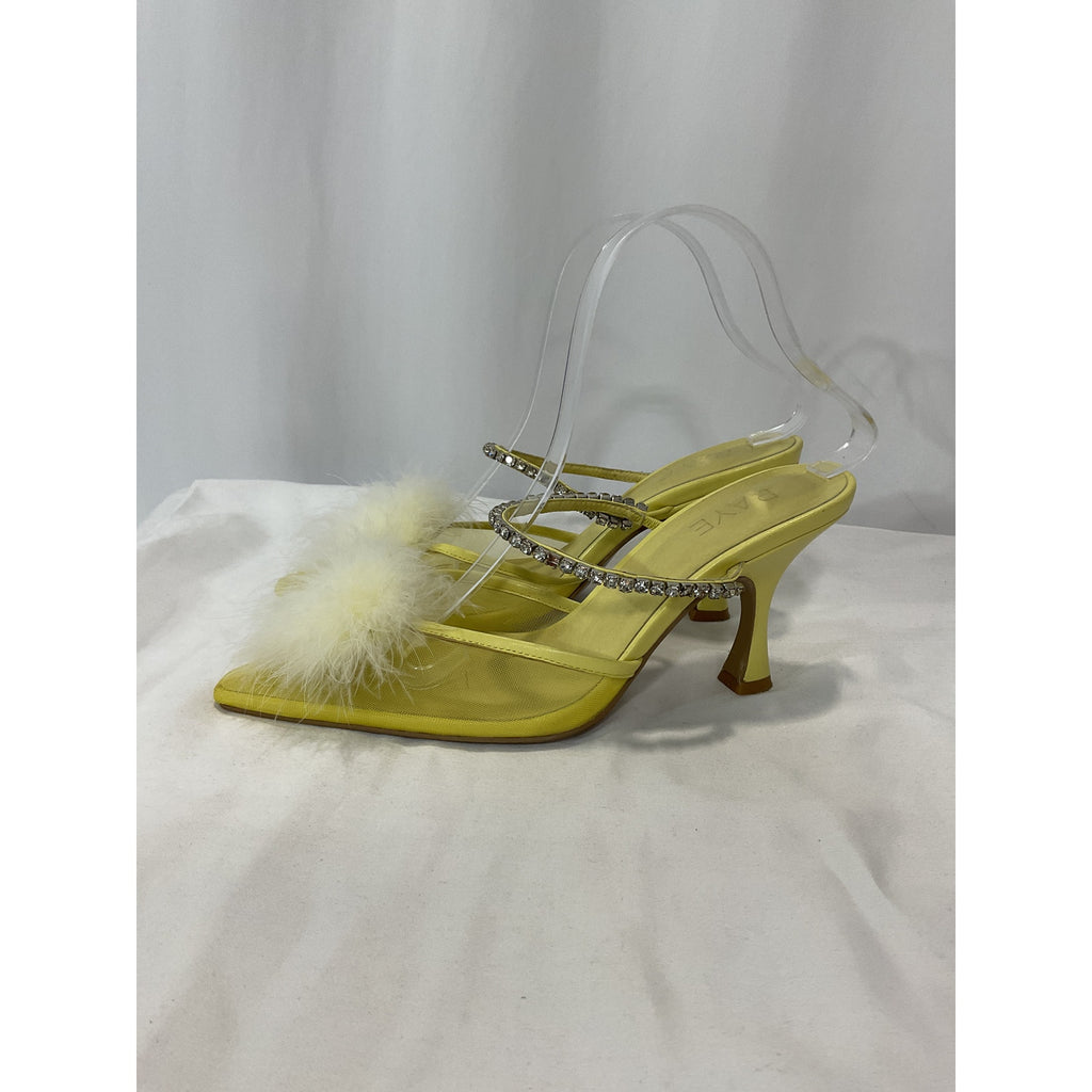 Raye 'Duke' Yellow Heel Mule Size 7.5