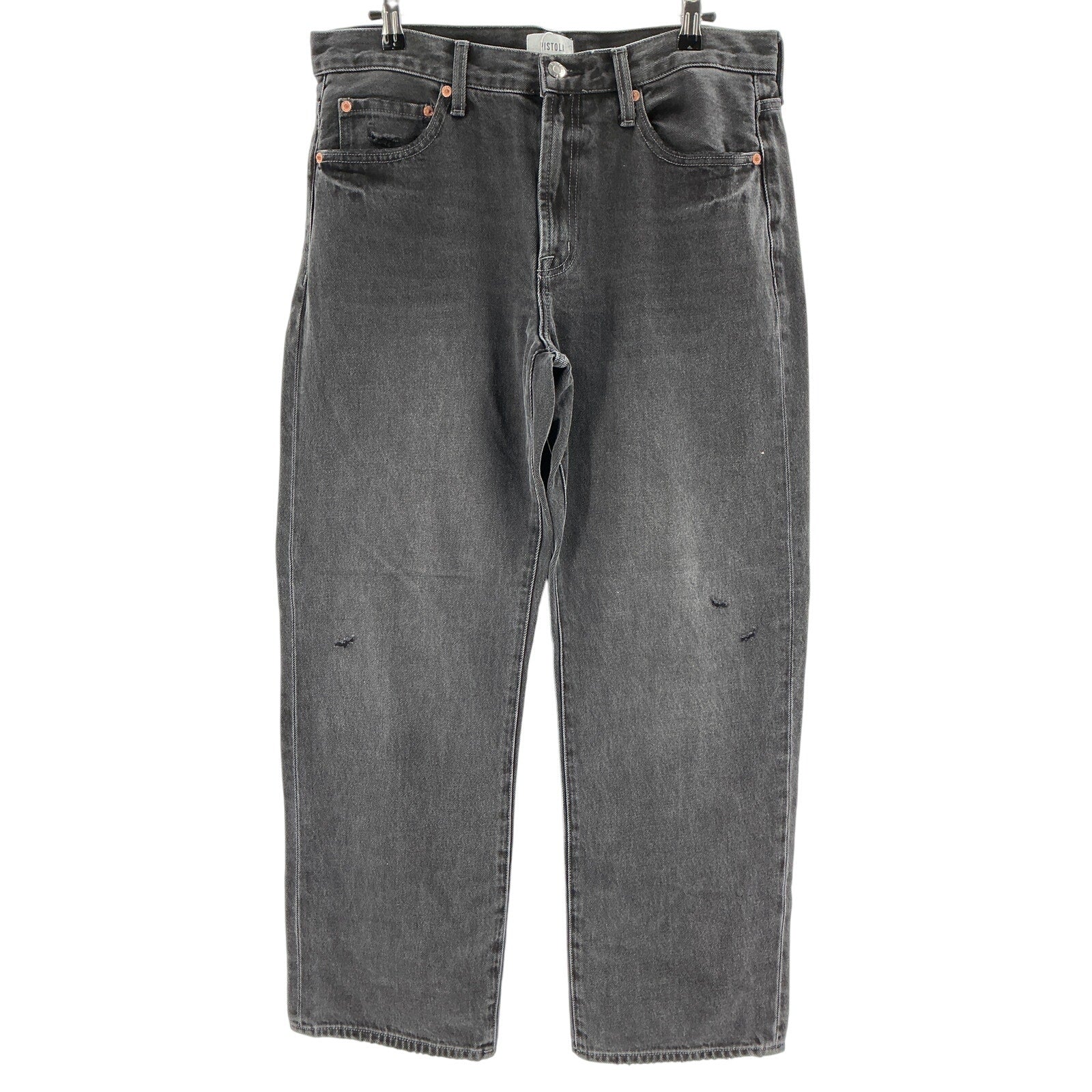 Pistola 'Lexi' Black Cotton Mid Rise Straight Denim Jean  Size 30