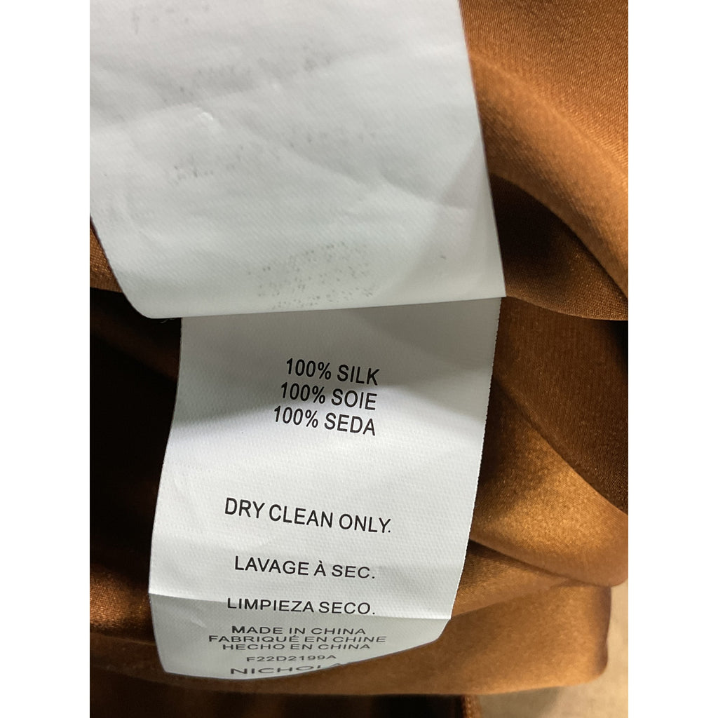 Nicholas 'Lucinda' Brown Halter Cowl Neck Gown Size 4