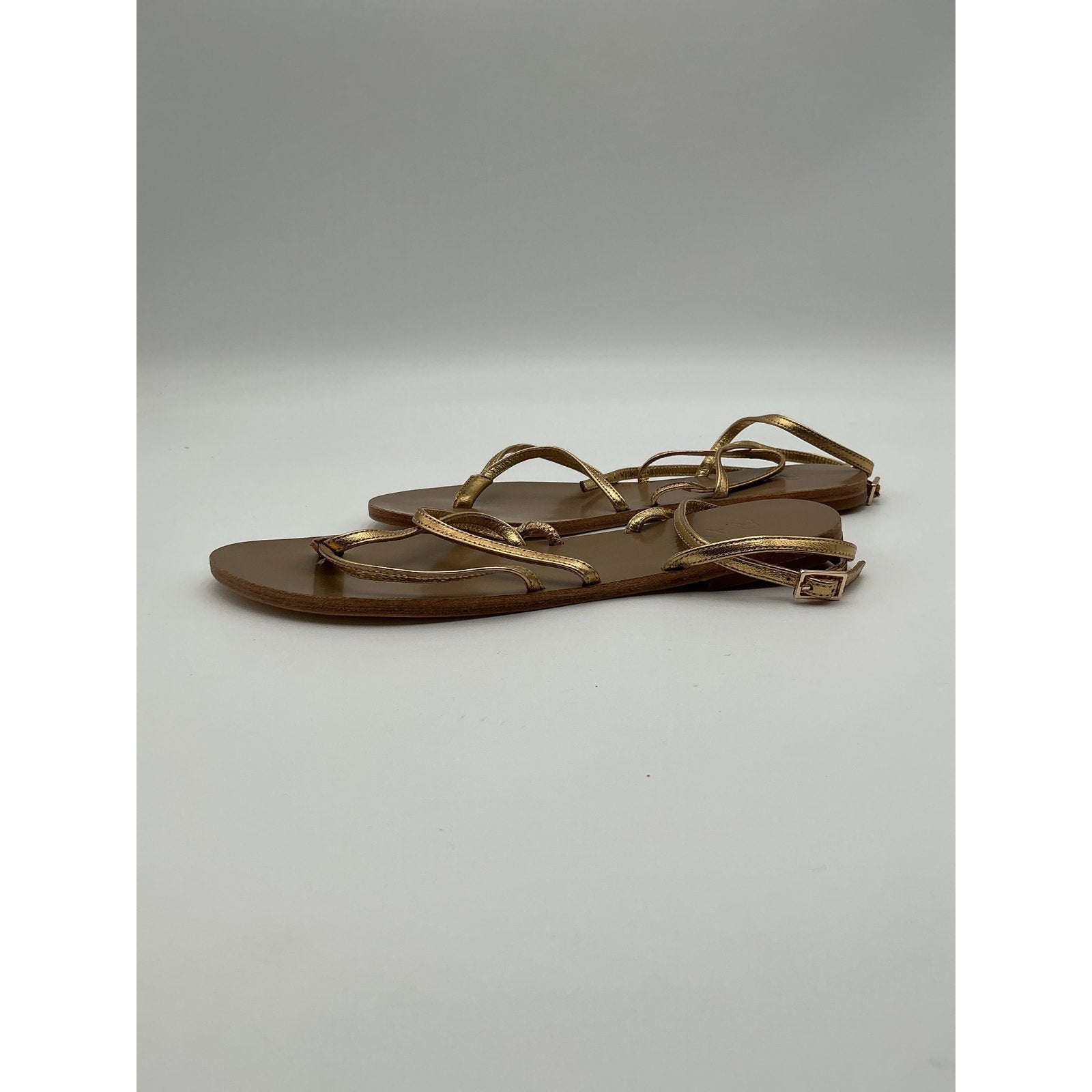Raye 'Void' Gold Leather Sandal Size 5.5
