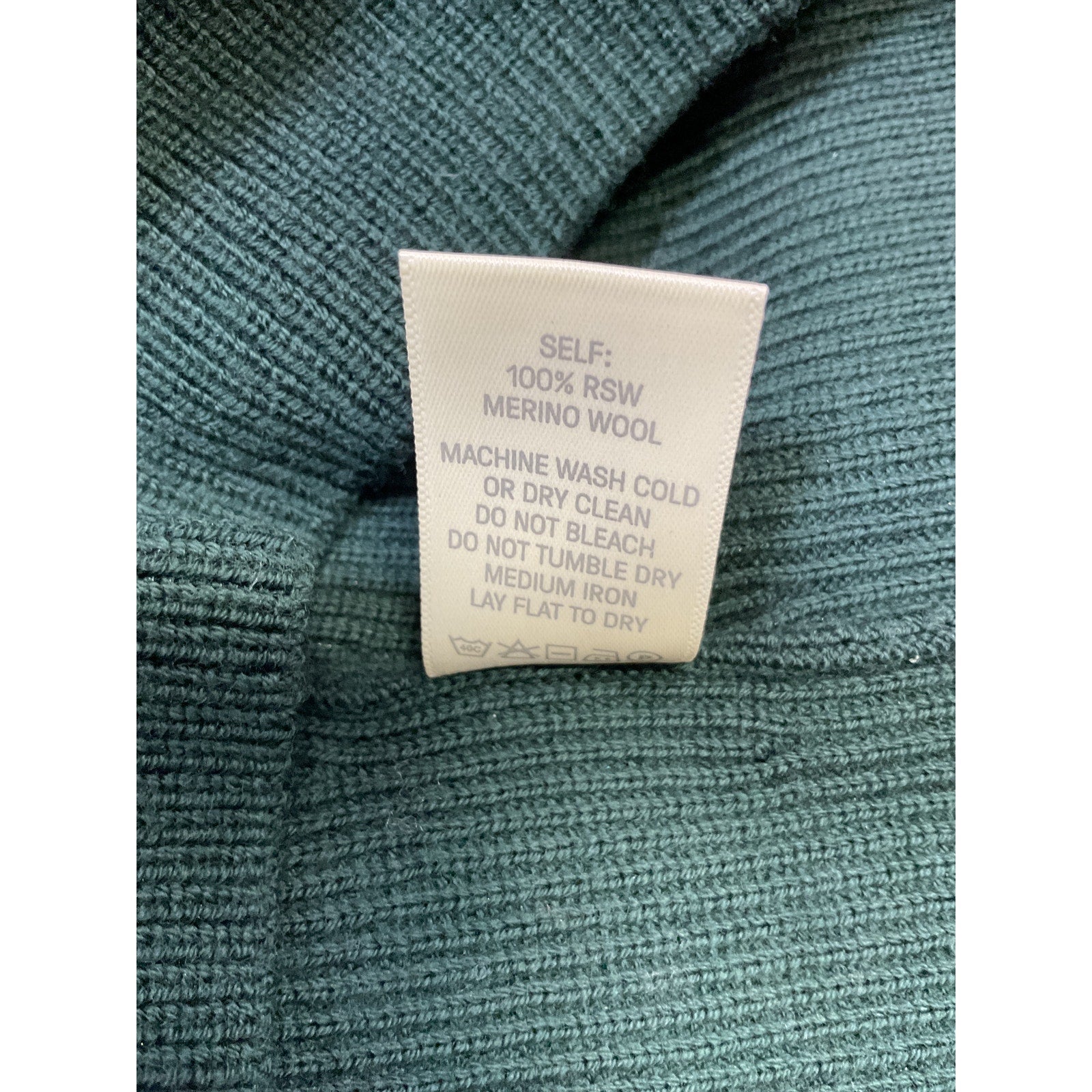 Lapointe Green Merino Wool Off Shoulder Top Size M