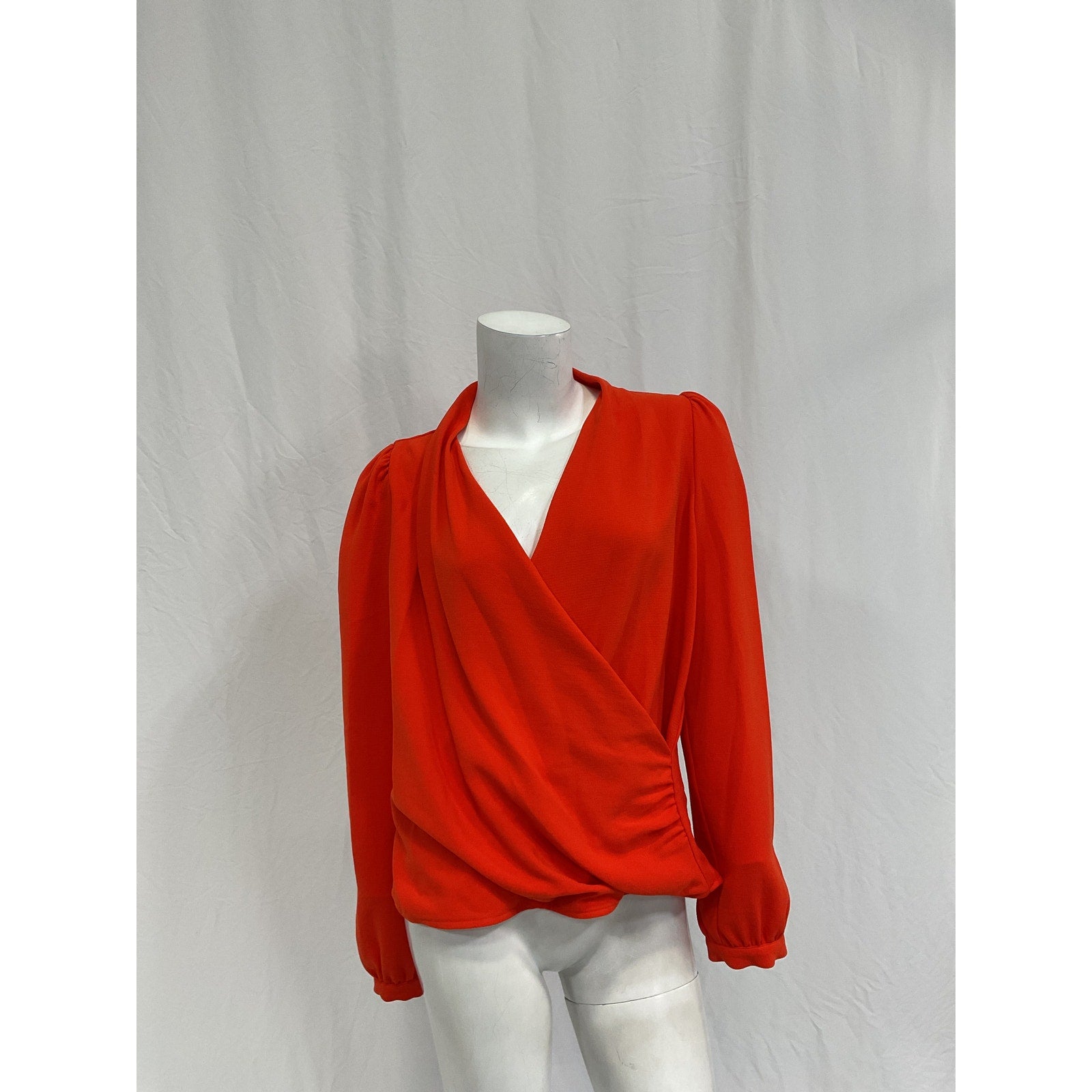 S�zane 'Ab�lia' Orange Polyester Blouse Size 38