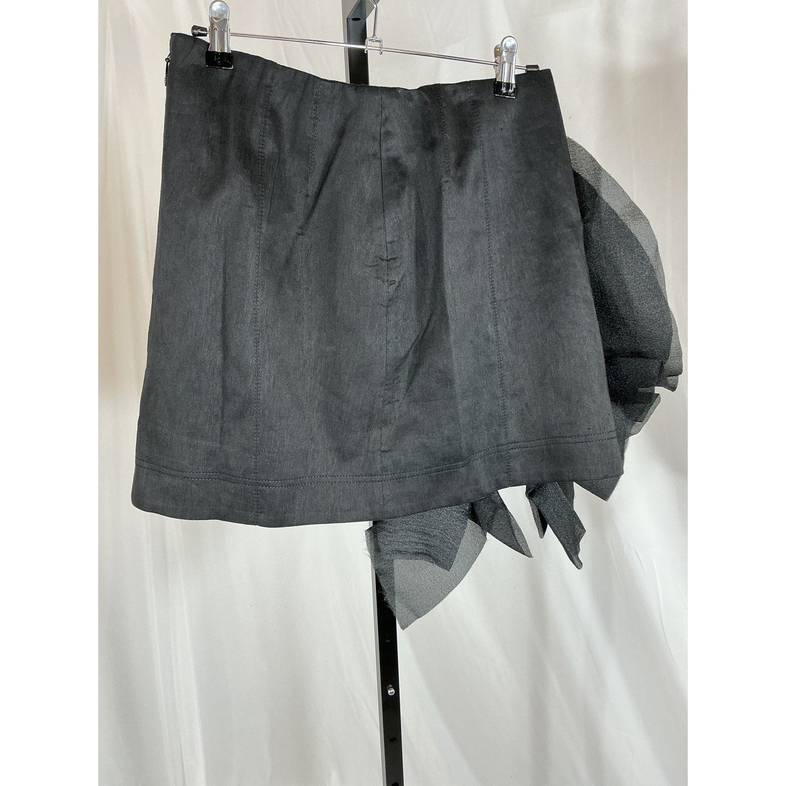 Aje 'Energy' Black Linen Mini Skirt Size 10