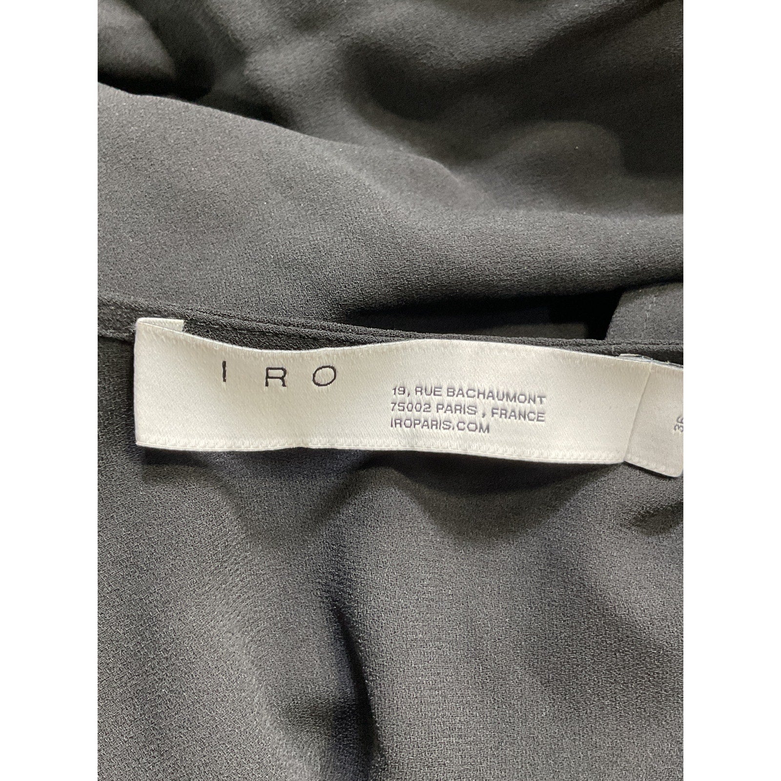 Iro 'Biron' Black Ruched Crepe Mini Dress Size S