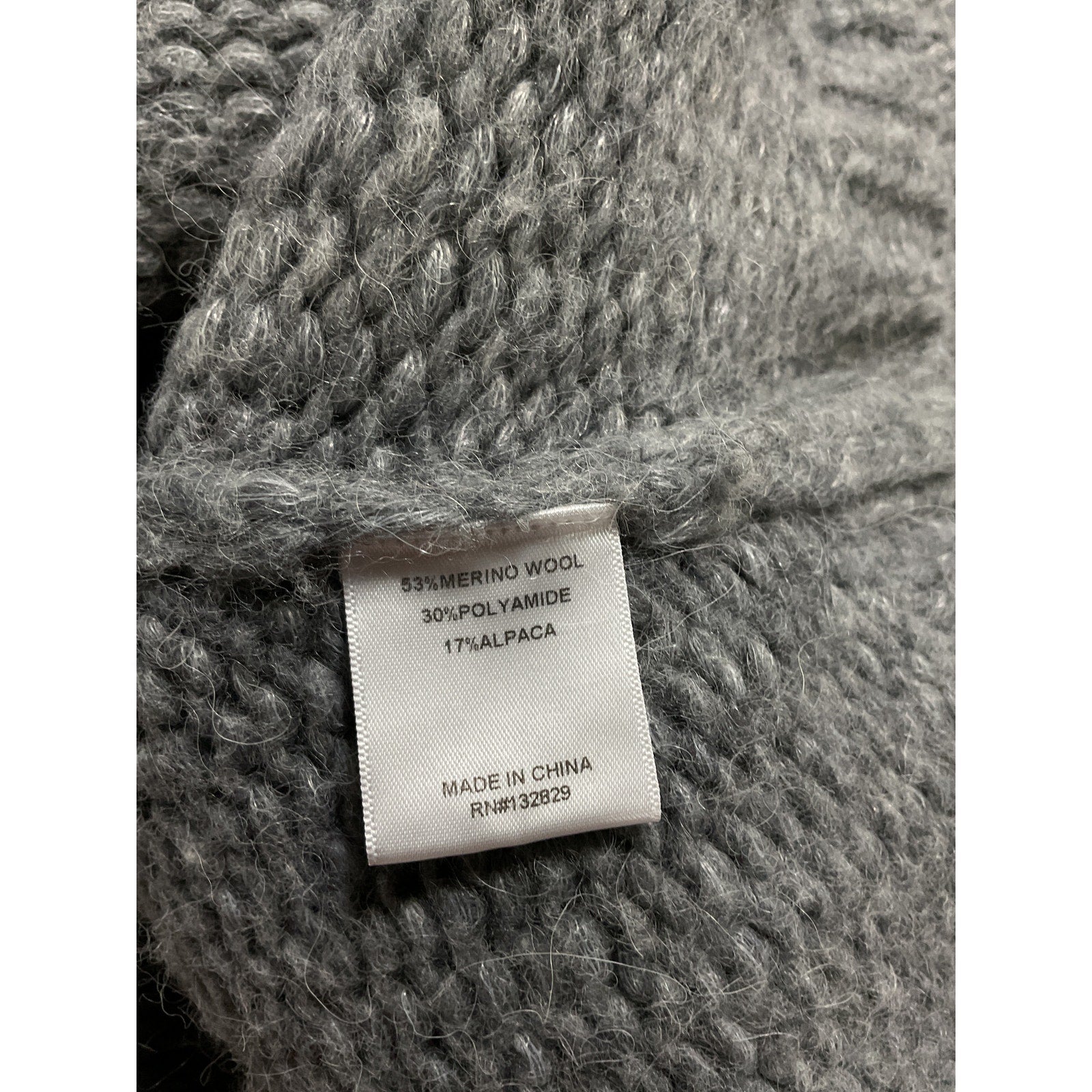 Helsa 'Janin' Silver Turtleneck Sweater Size S