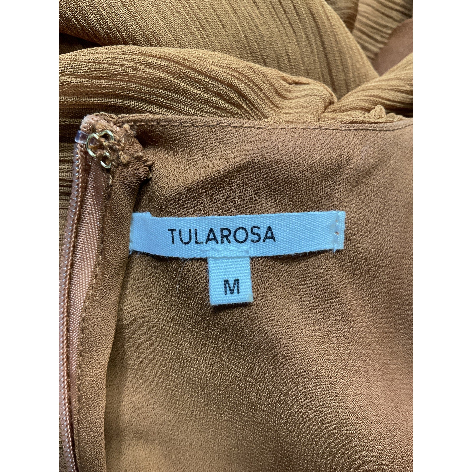 Tularosa 'Althea' Gold Chiffon Maxi Dress Size M