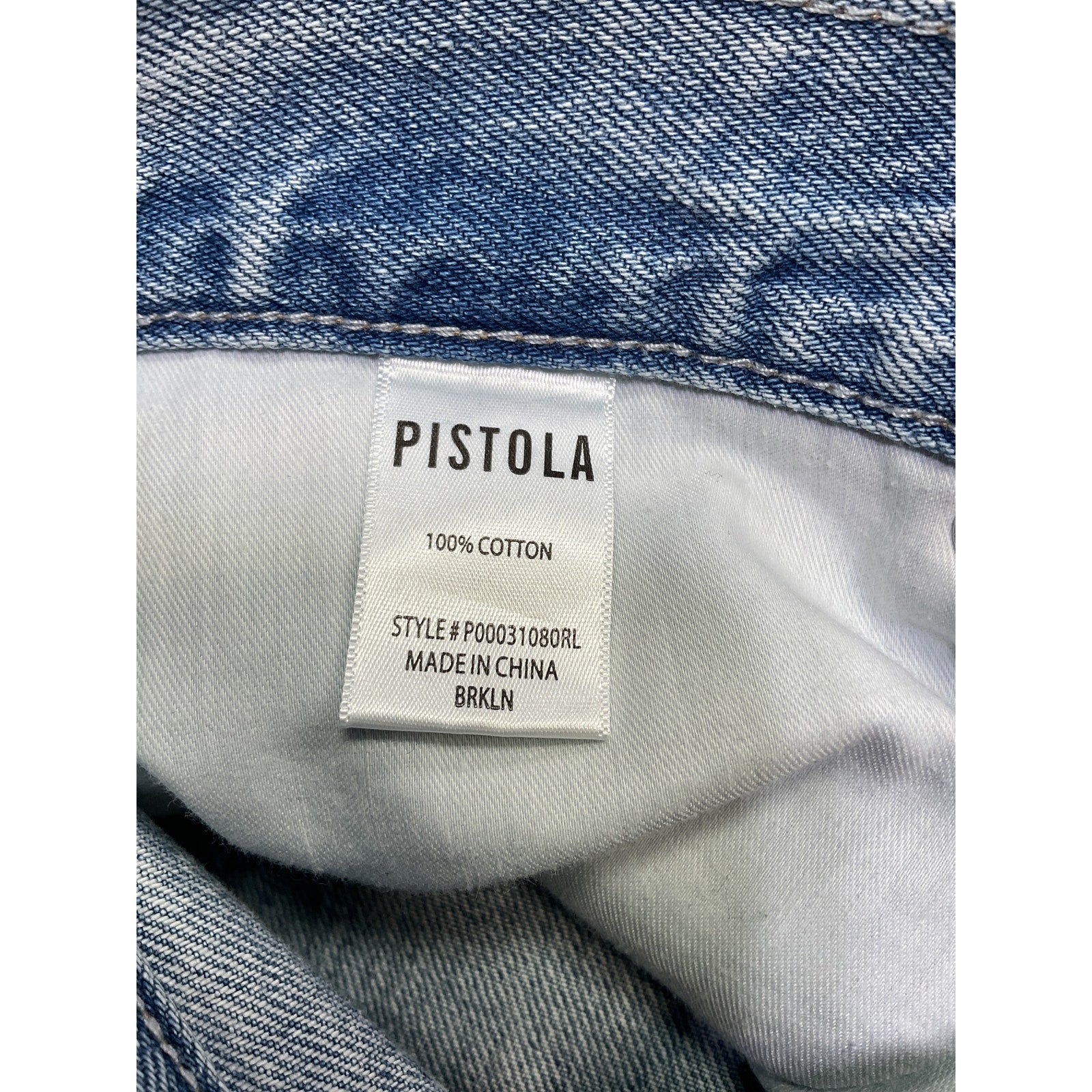 Pistola 'Alice' Blue Cotton High Rise Midi Skirt Size 28