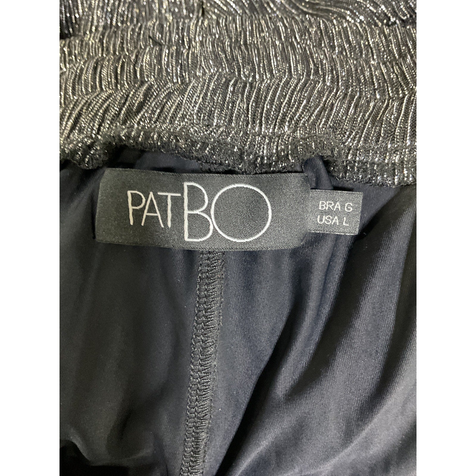 Patbo Black Lurex Jogger Pant Size L