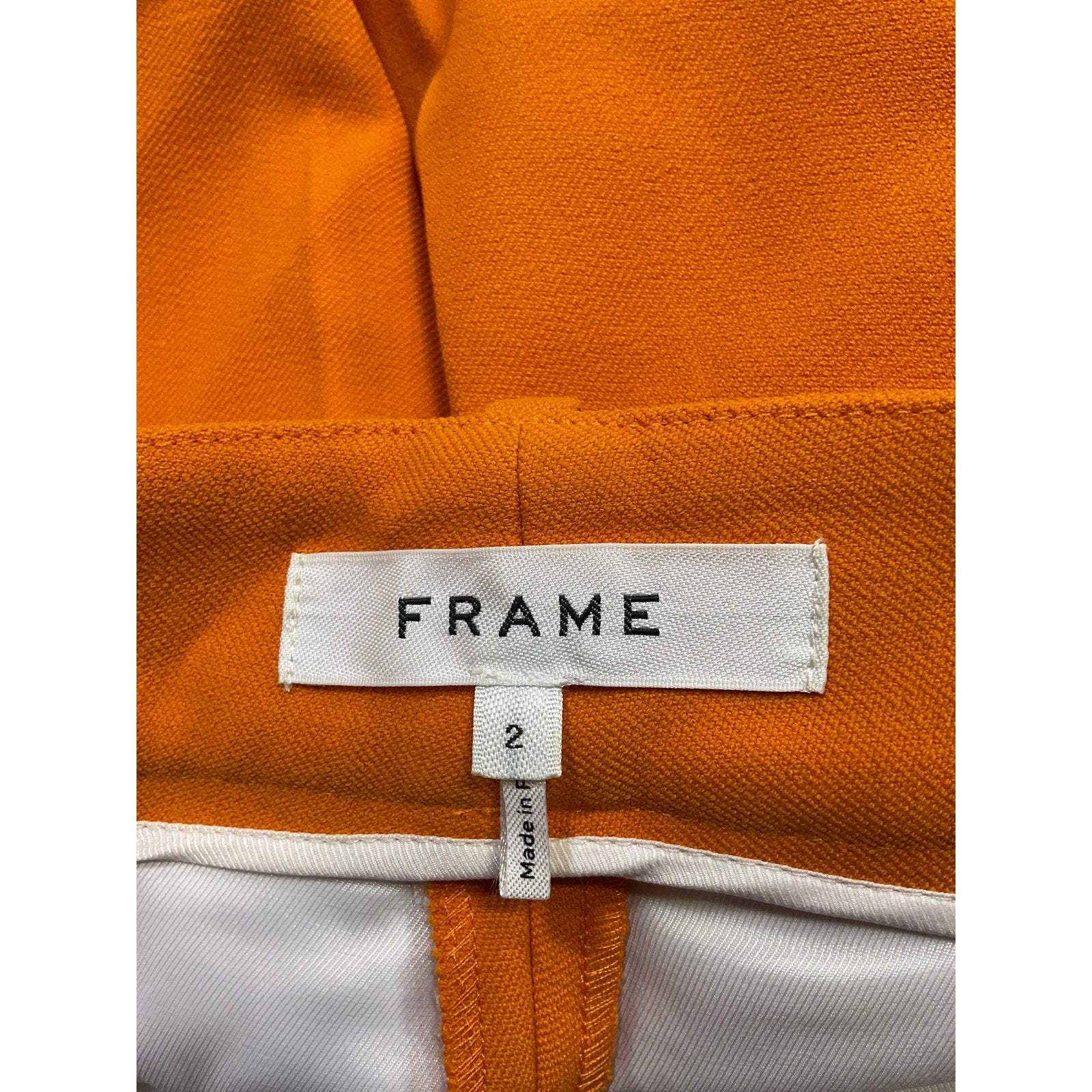 Frame 'High Rise' Yellow Crepe Trouser Short Size 2