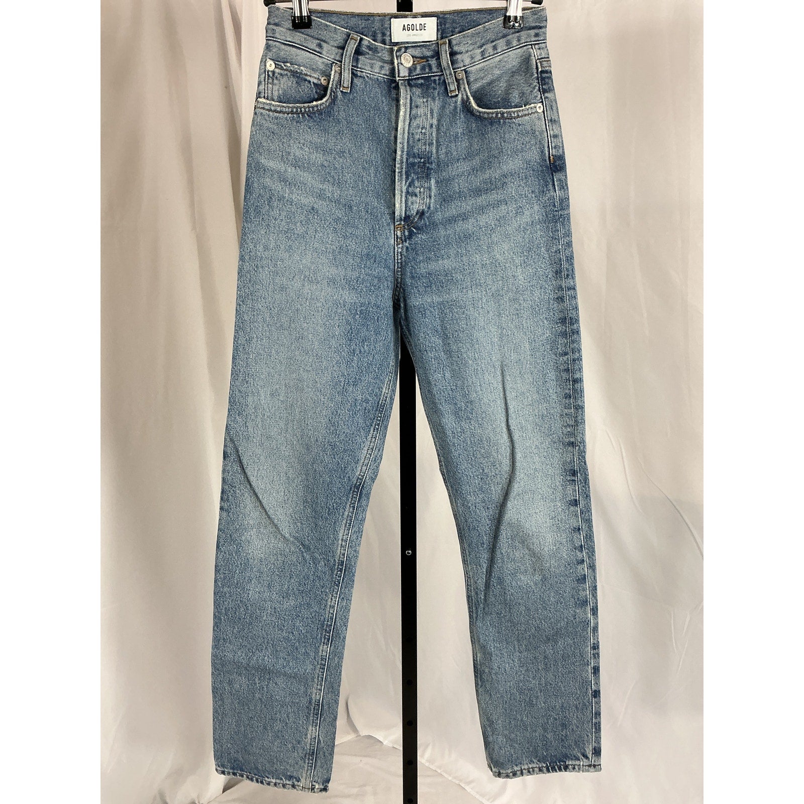 Agolde '90'S' Blue Cotton Pinch Waist Denim Jean Size 23