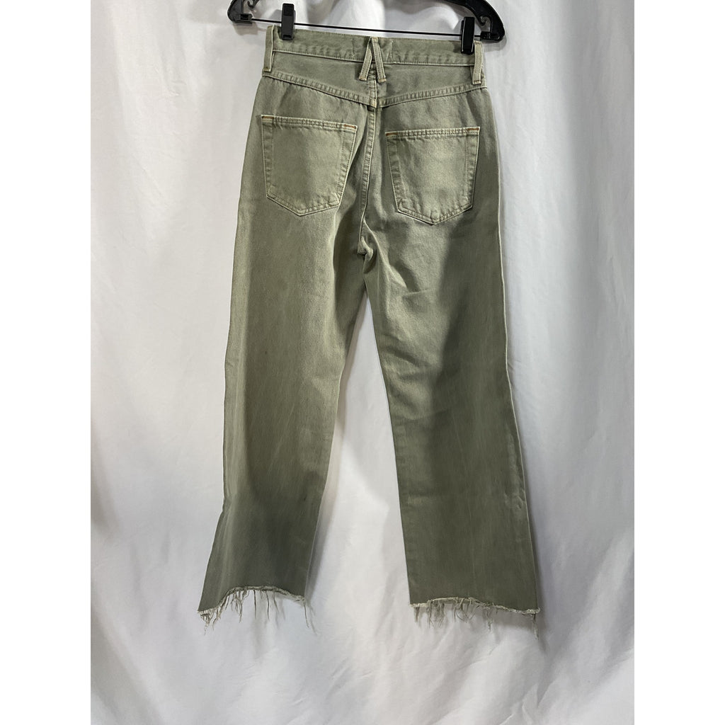 Slvrlake 'Grace' Green Cotton Double Yoke Denim Jean Size 24