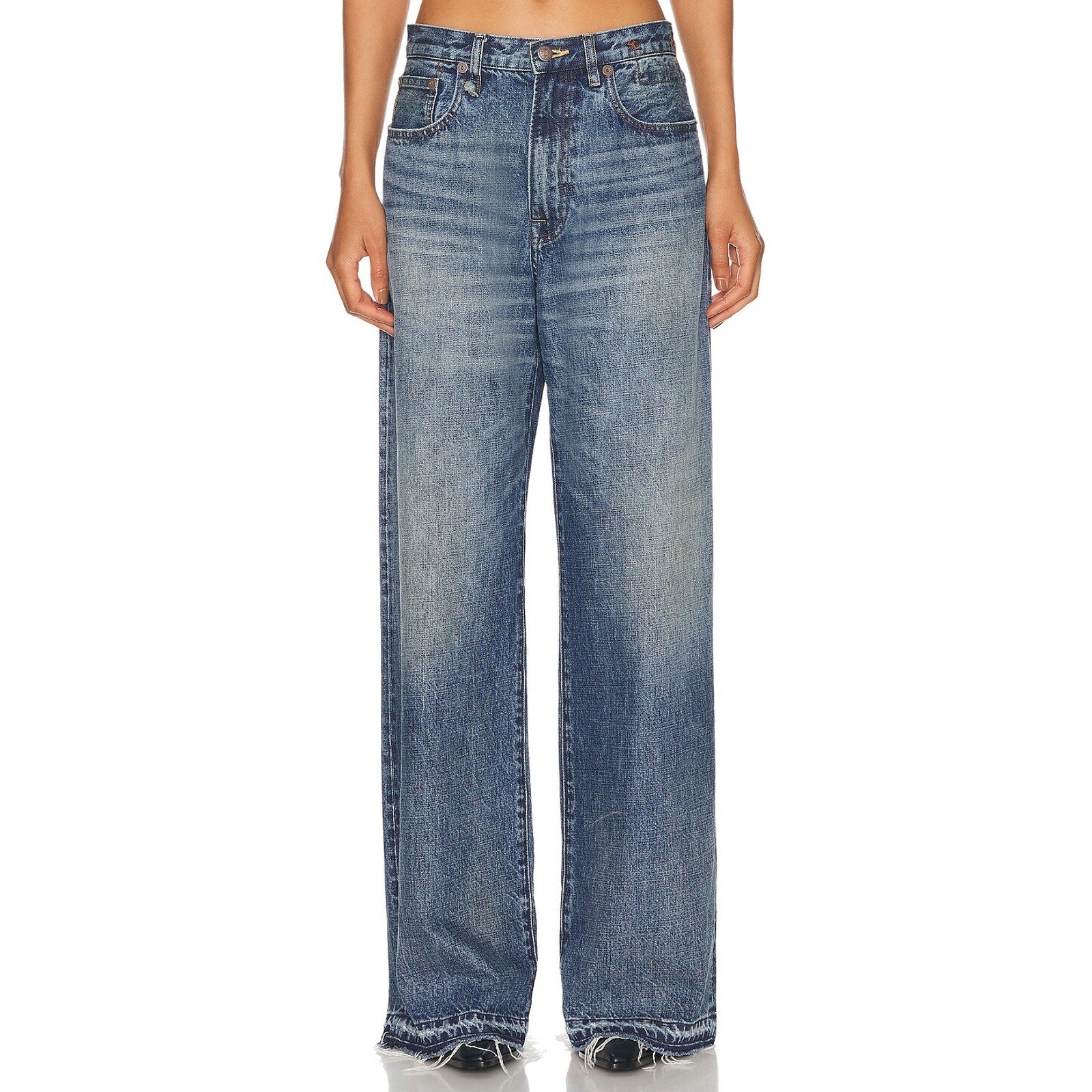 R13 'D'Arcy' Blue Loose Straight Leg Denim Jean Size 26