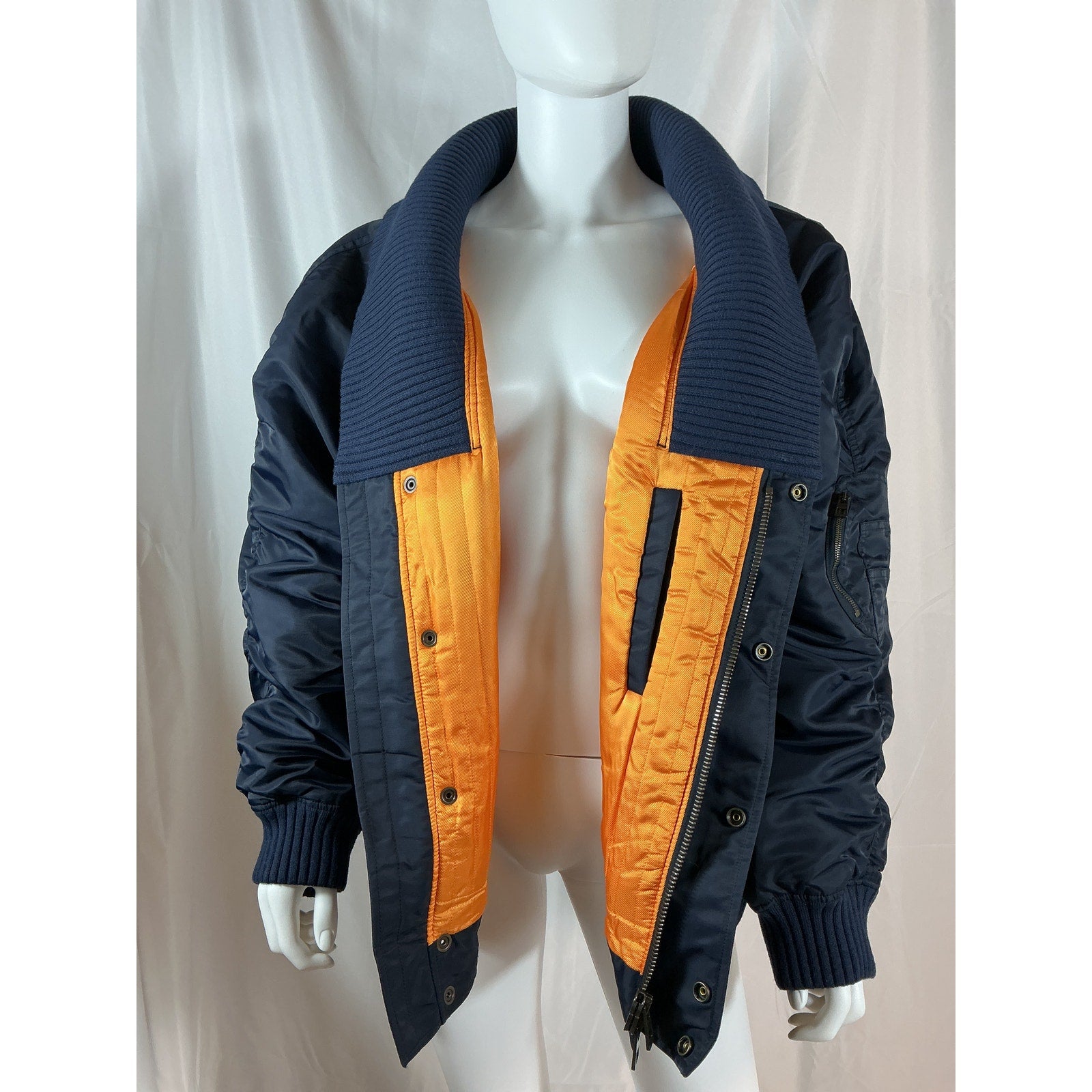 Loewe Blue 'Shell' Oversized Bomber Jacket Size 36