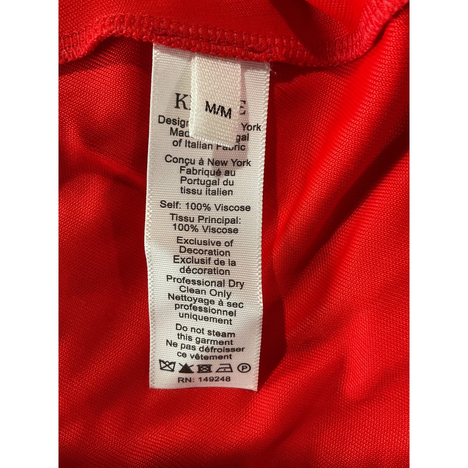 Khaite 'Yenza' Red Viscose Dress Size M