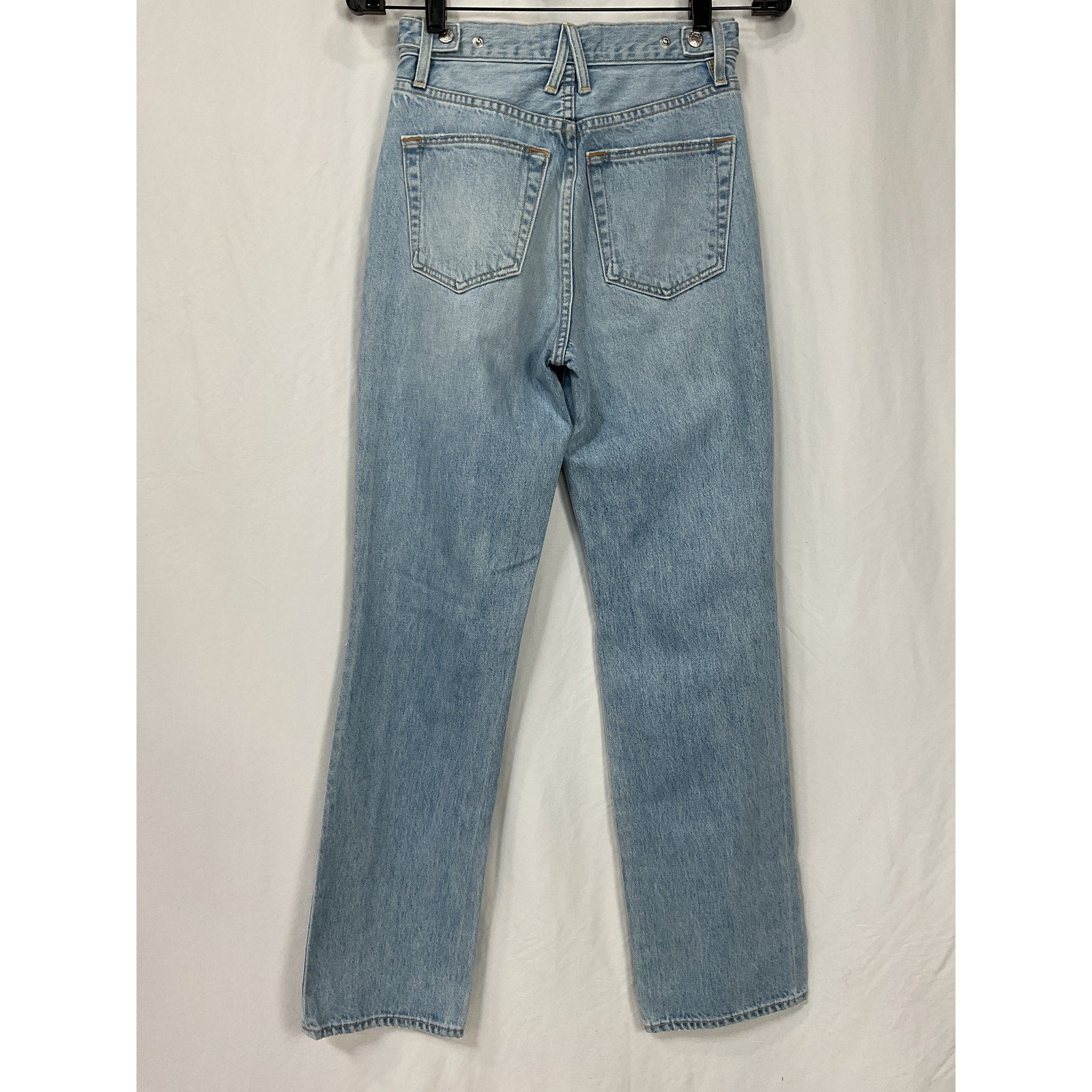 Slvrlake London High Rise Blue Cotton Straight Denim Jean Size 24